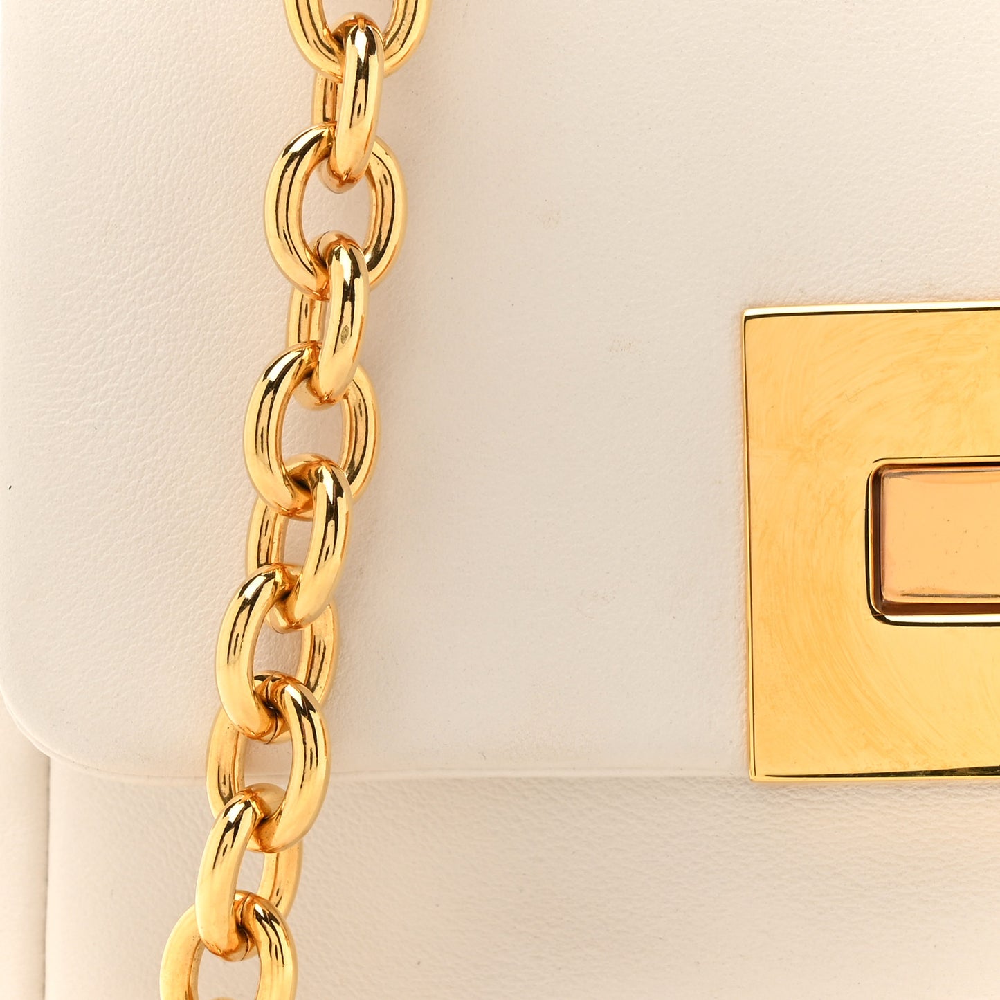 Calfskin Natalia Chain Bag White
