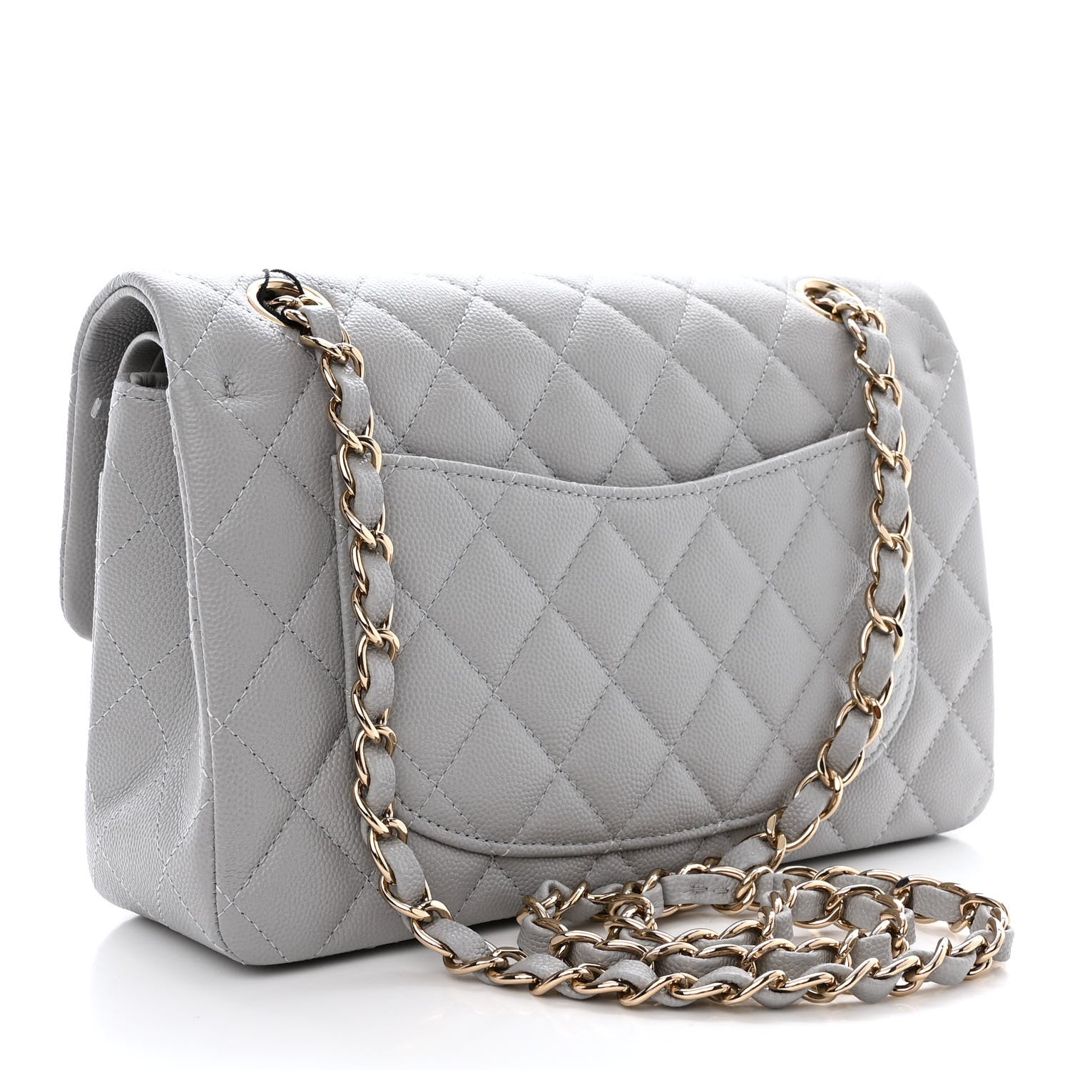 Chanel Caviar Quilted Small Double Flap Grey 3 of 10