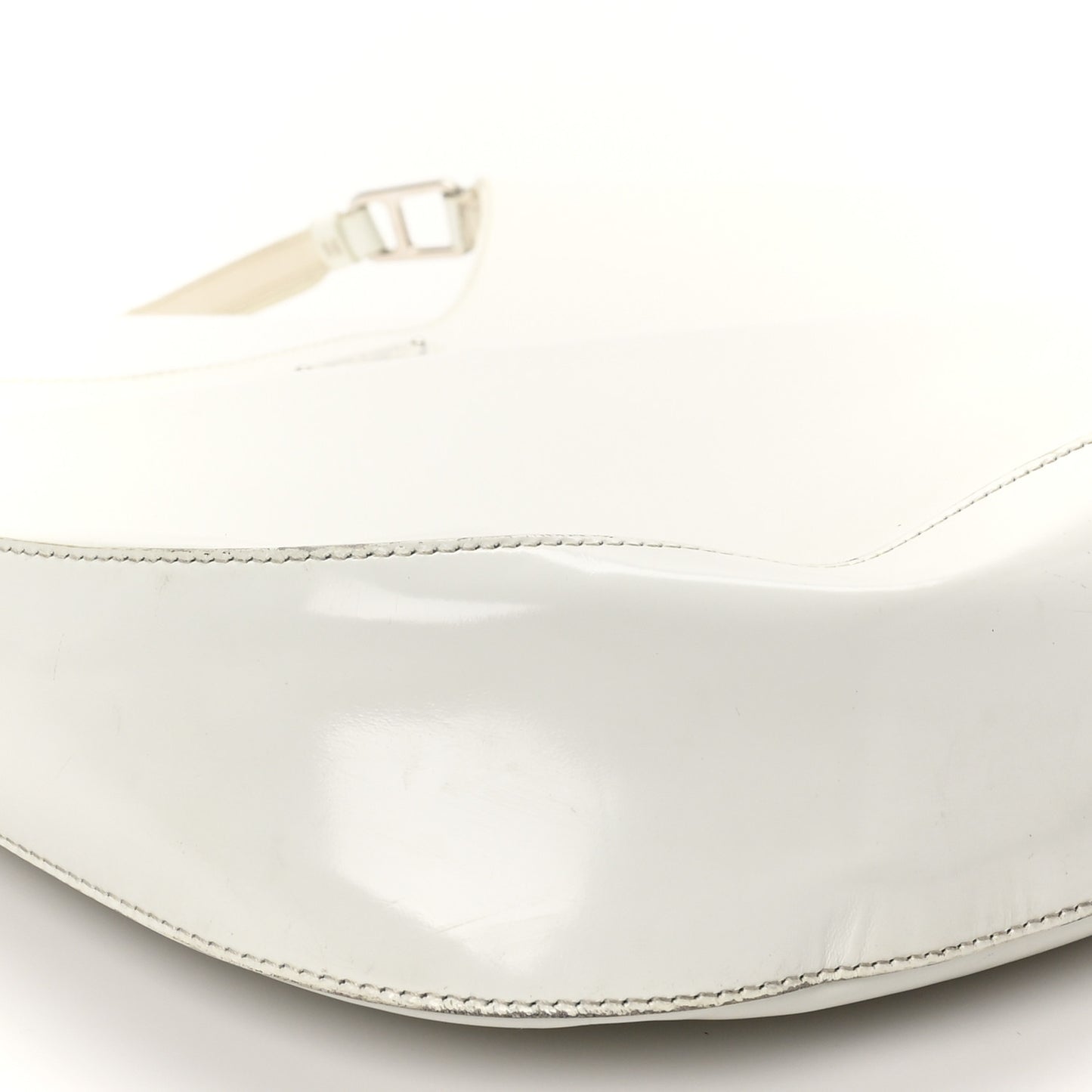 Spazzolato Maxi Cleo Adjustable Strap Shoulder Bag White