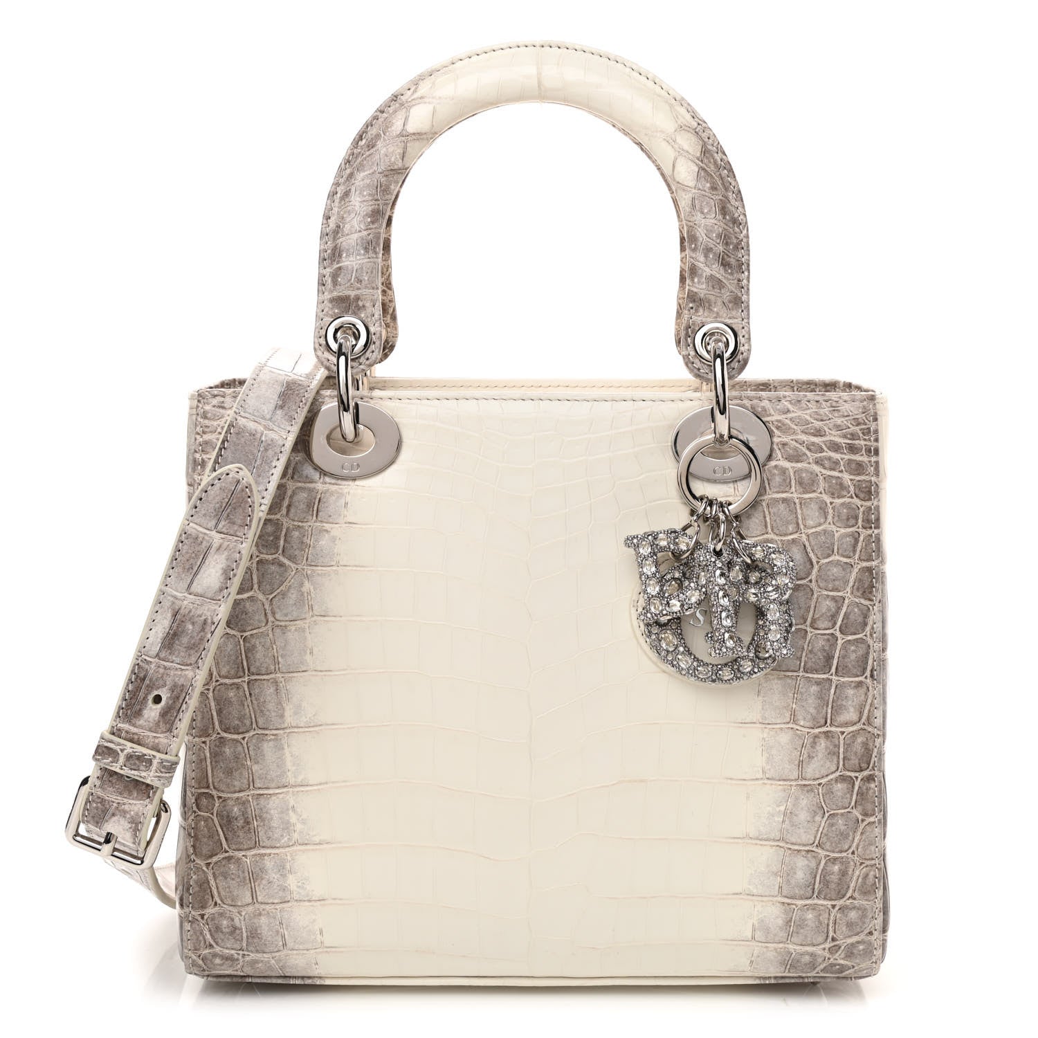Christian Dior Niloticus Crocodile Himalaya Crystal Medium Lady