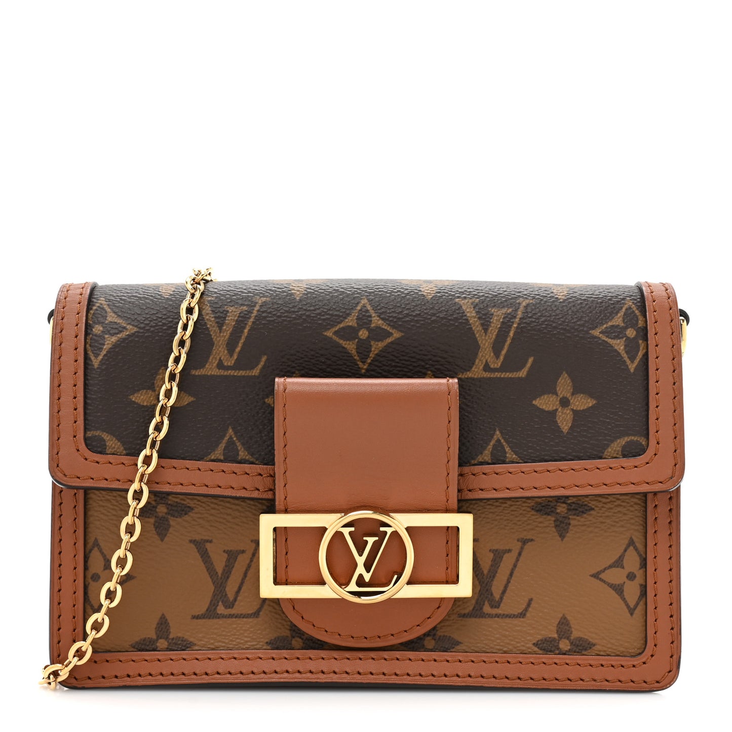 Reverse Monogram Dauphine Chain Wallet