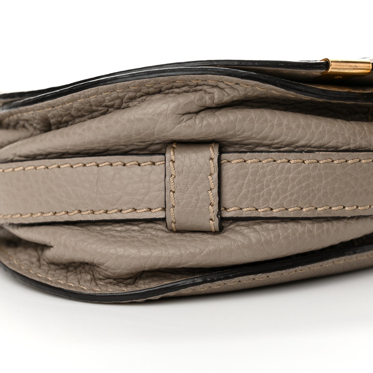 Calfskin Mini Marcie Round Crossbody Bag Pastel Grey