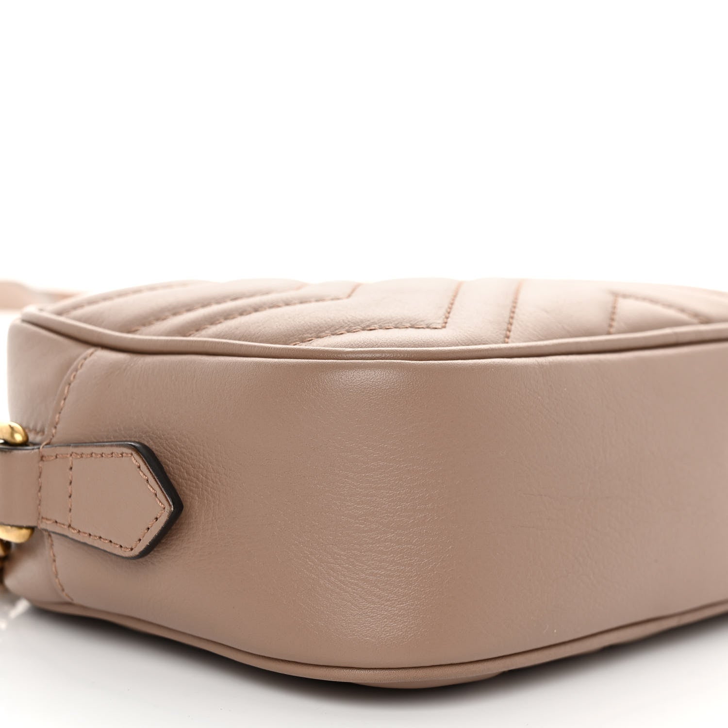 Gucci Calfskin Matelasse Mini GG Marmont Chain Shoulder Bag Porcelain Rose 9 of 10