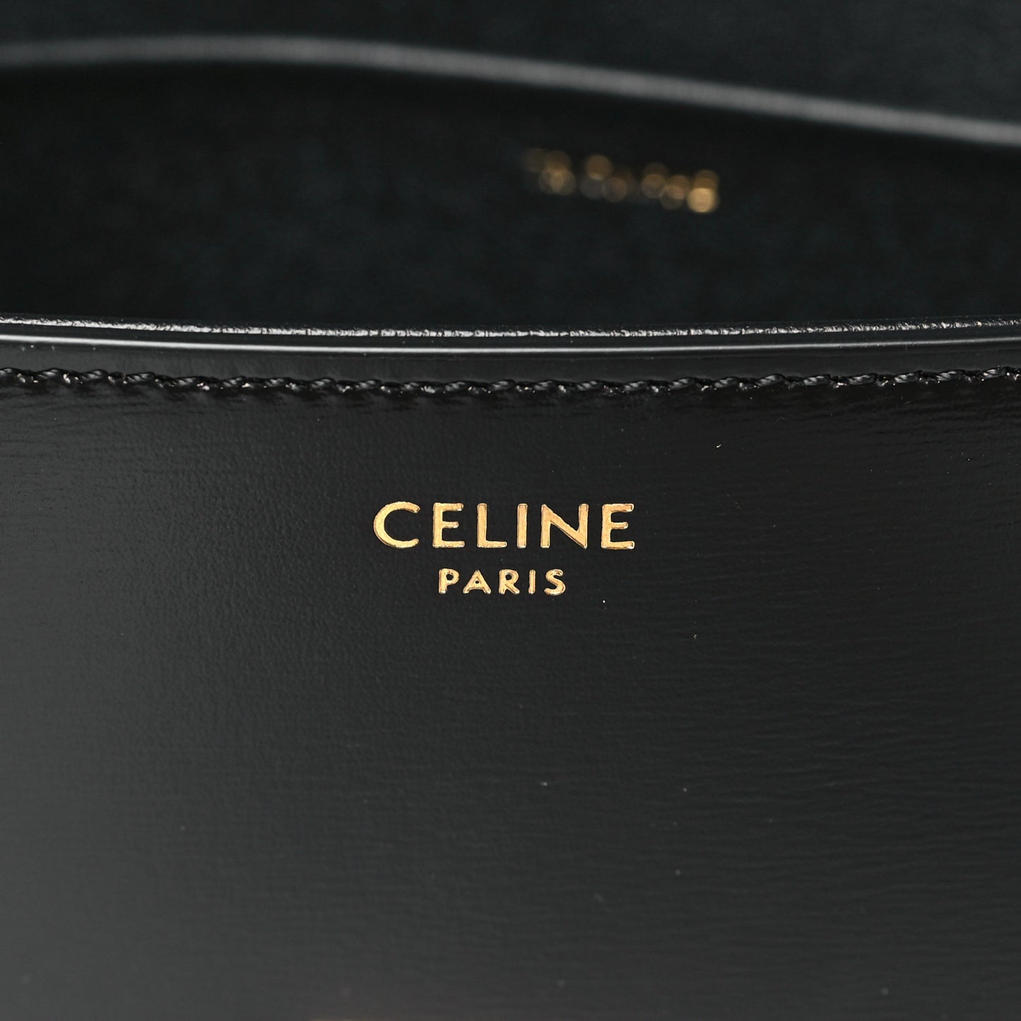 Shiny Calfskin Triomphe Shoulder Bag Black