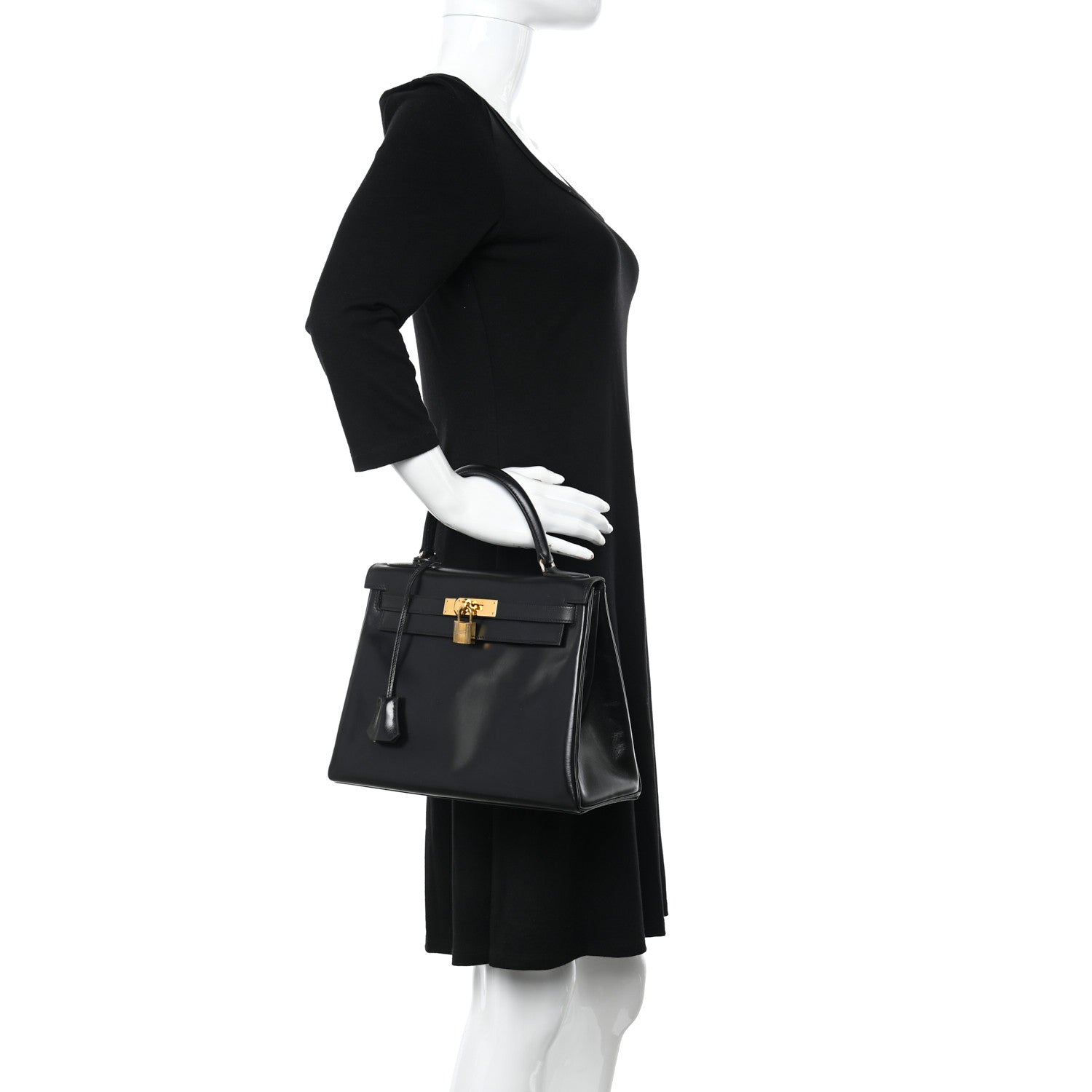 Hermes Box Kelly Retourne 28 Black 2 of 12