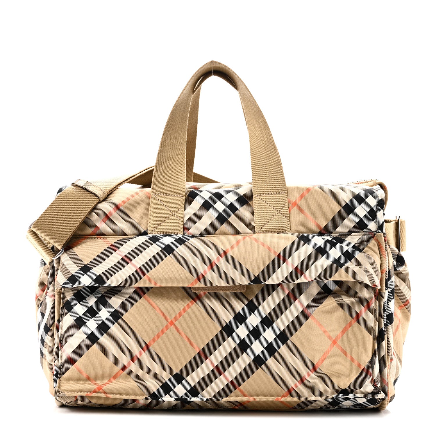バッグ Burberry Burberry Nova Check Tote Diaper Bag Sand Beige 1884555 – FASHIONPHILE