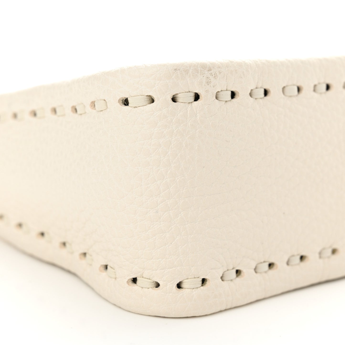 Cuoio Roma Sellerissima Nappa Sintetica Tape Stitch Mini Fendessence Shoulder Bag White