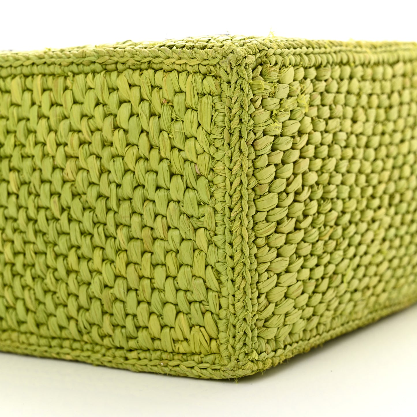 Raffia Small Paula Ibiza Logo Tote Meadow Green