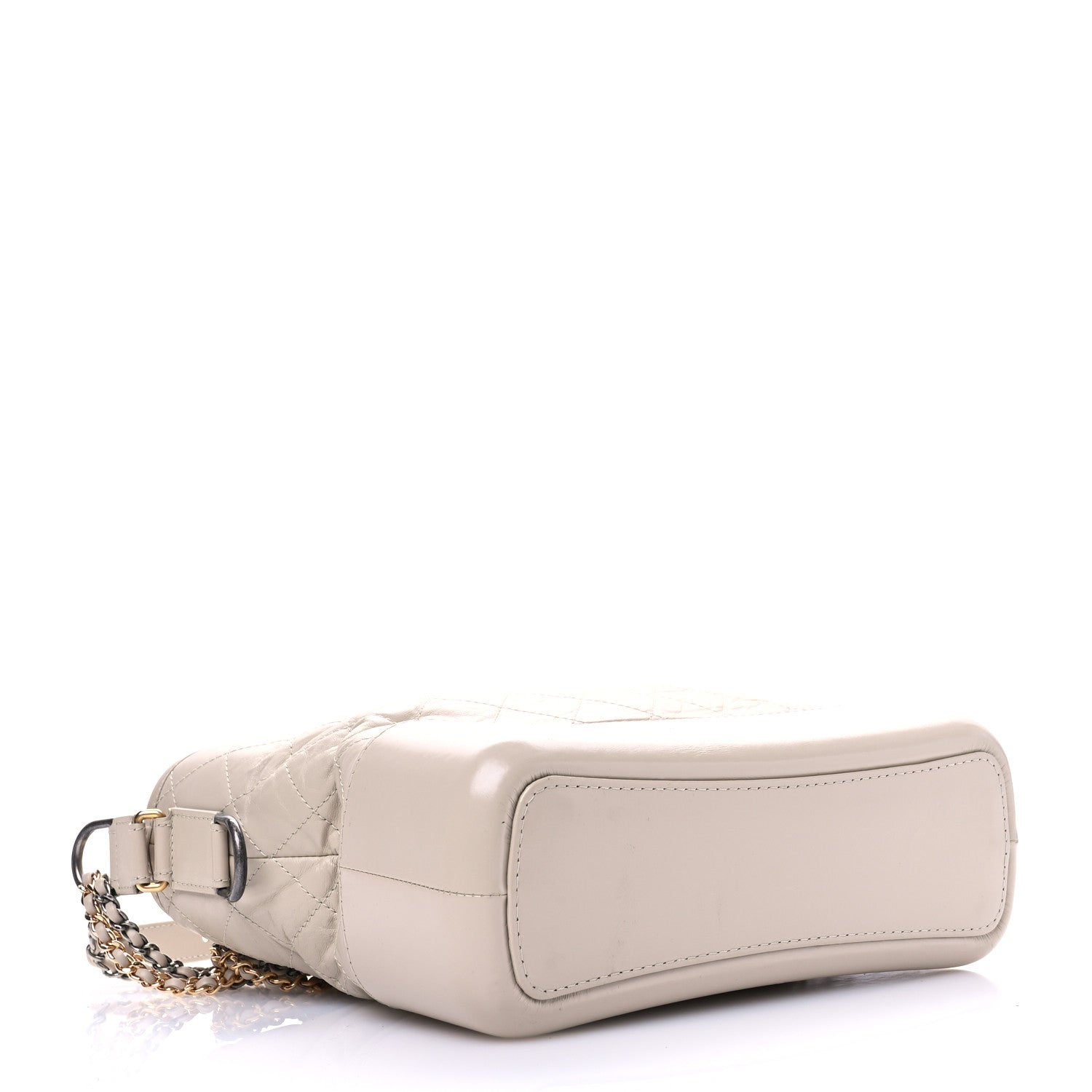 Chanel Aged Calfskin Quilted Medium Gabrielle Hobo Beige 4 of 10
