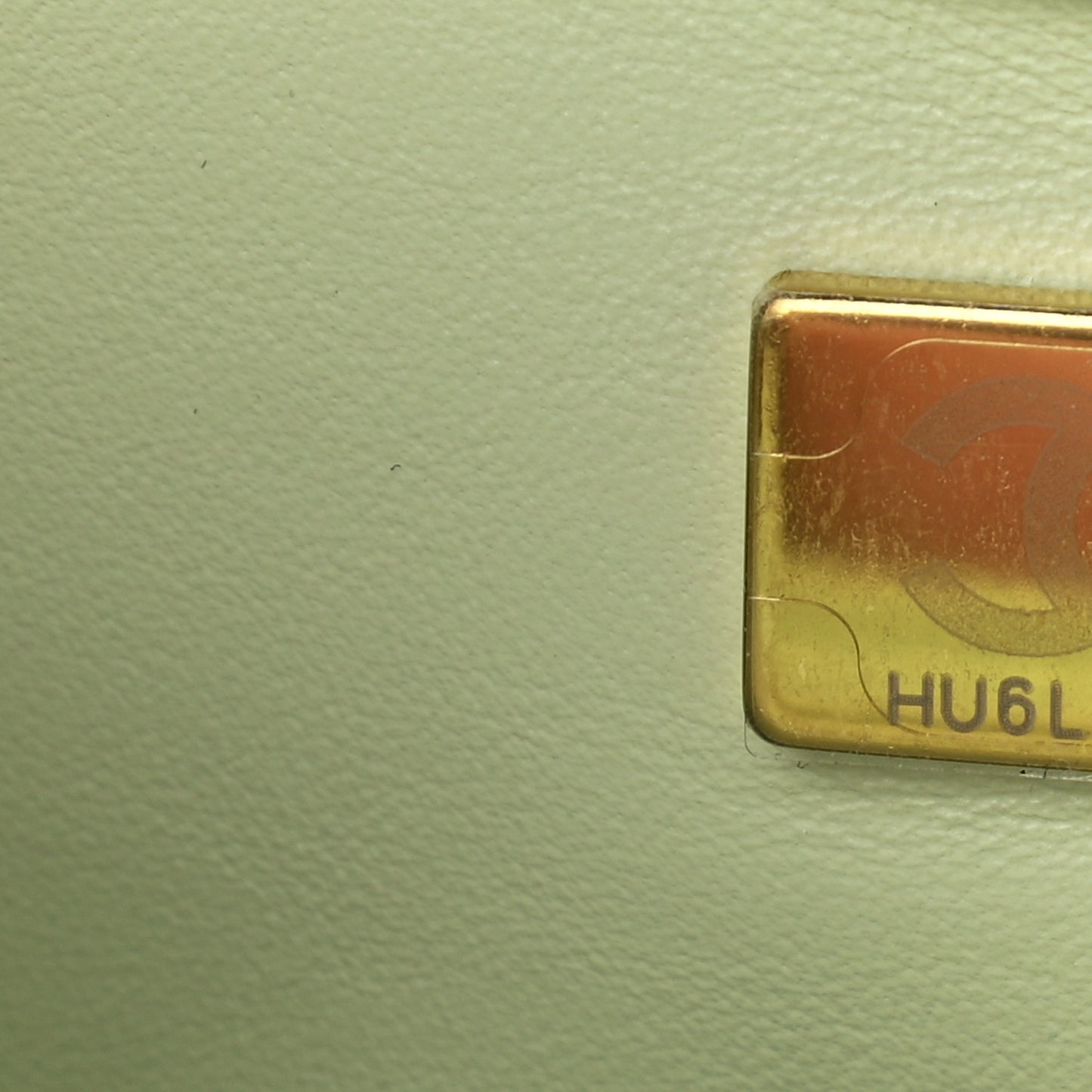 Lambskin Quilted Mini Pearl Crush Flap Light Green