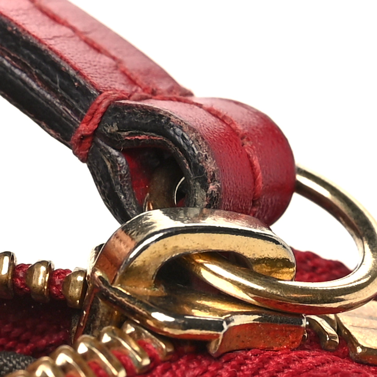 Guccissima Signature Wrist Wallet Hibiscus Red