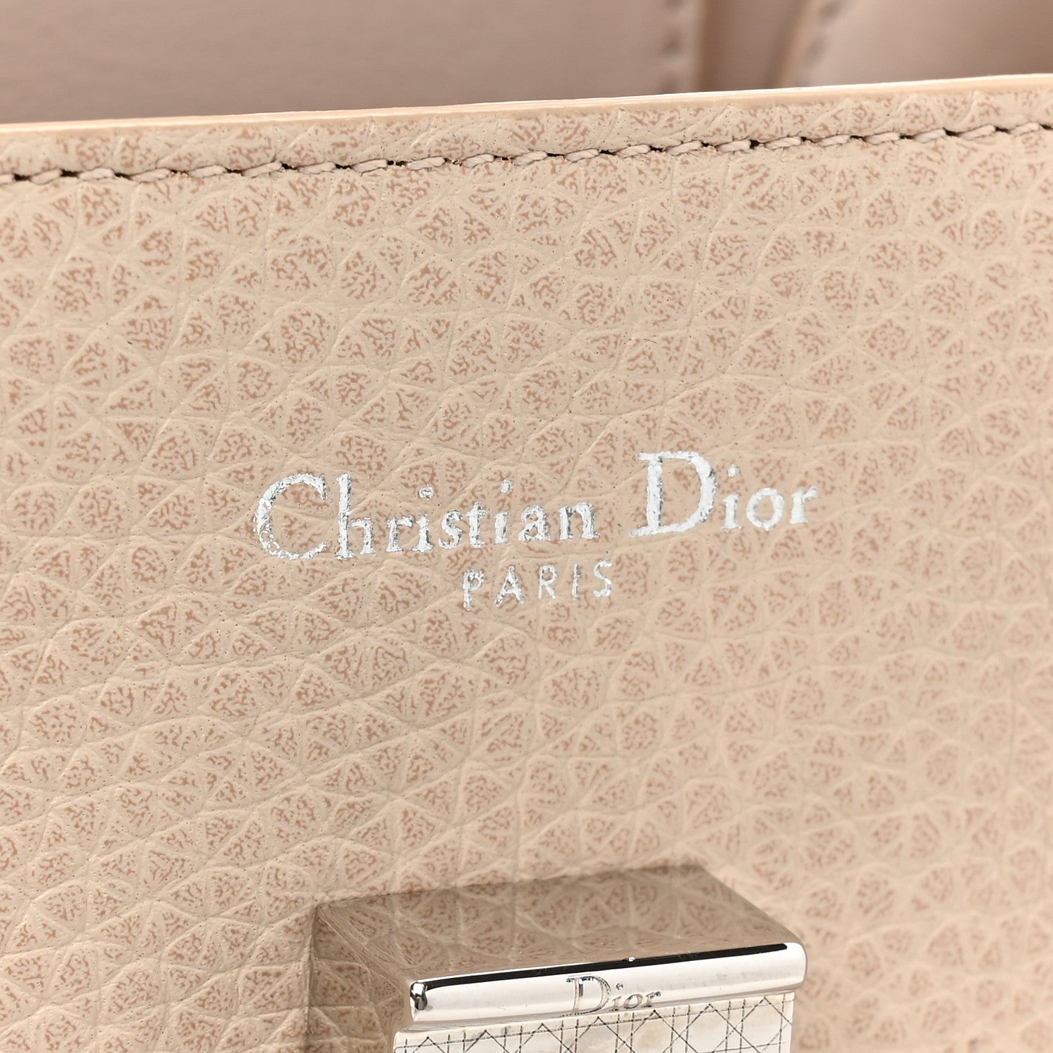 Christian Dior CHRISTIAN DIOR Grained Calfskin Medium Diorever Flap Tapioca 7 of 14