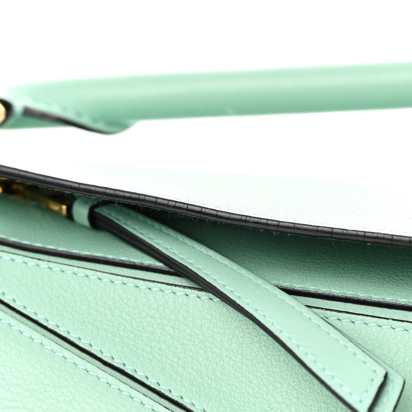 Calfskin Medium Puzzle Bag Sea Water Green