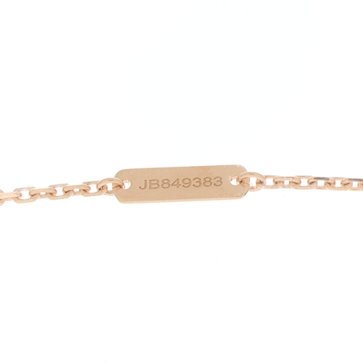 18K Rose Gold Gray Mother of Pearl Vintage Alhambra Pendant Necklace