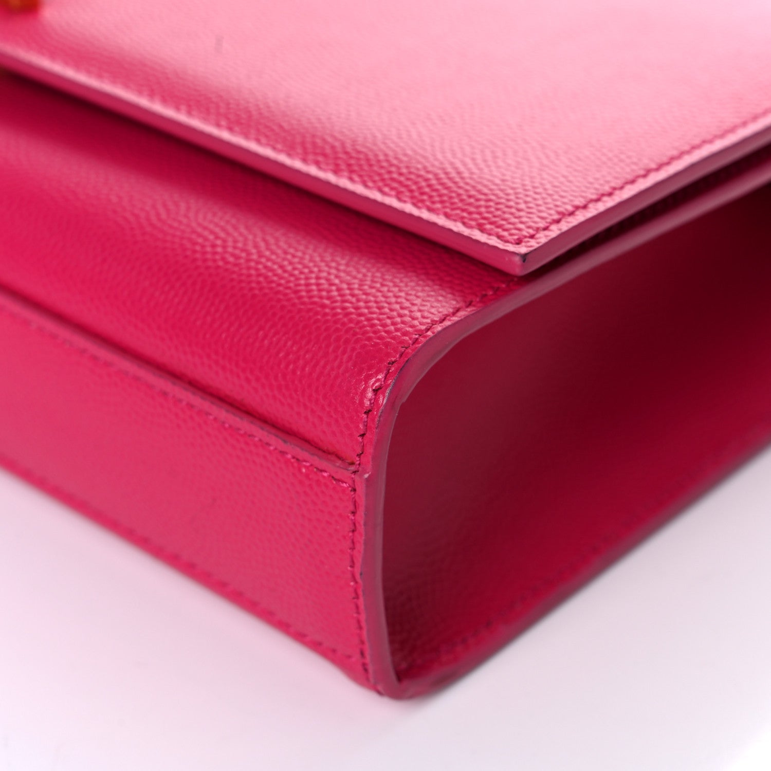 Saint Laurent Grain De Poudre Medium Monogram Kate Satchel Lipstick Fuchsia 9 of 16