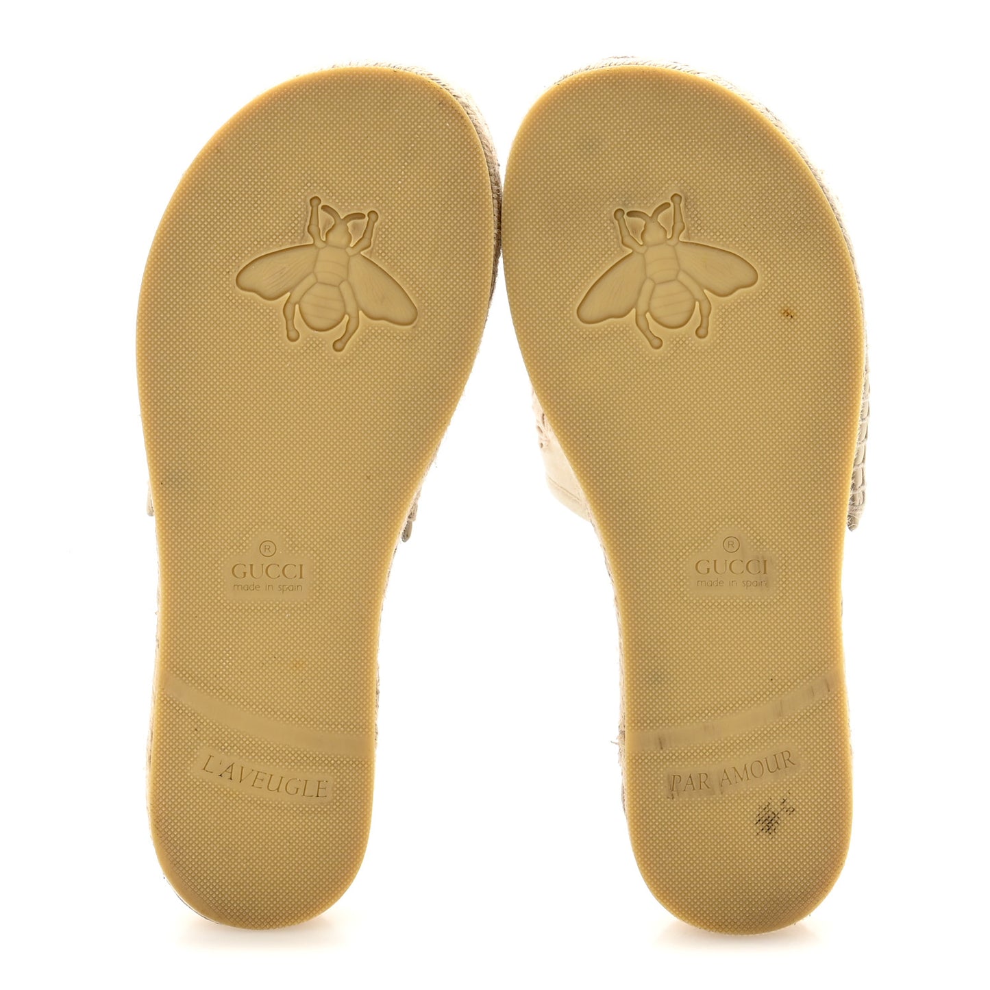 Canvas Interlocking G Damita Espadrille Sandals 37 Natural