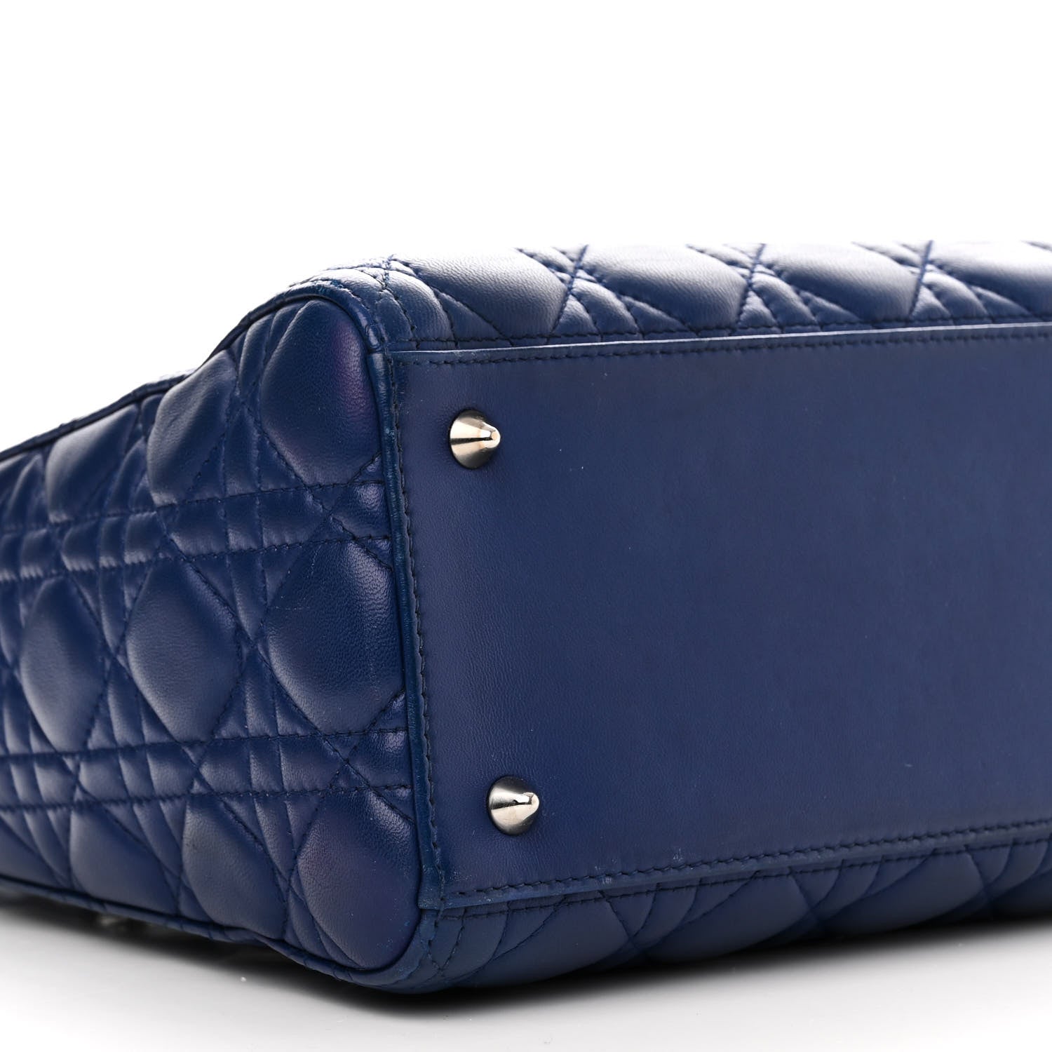Christian Dior Lambskin Cannage Medium Lady Dior Blue 9 of 15