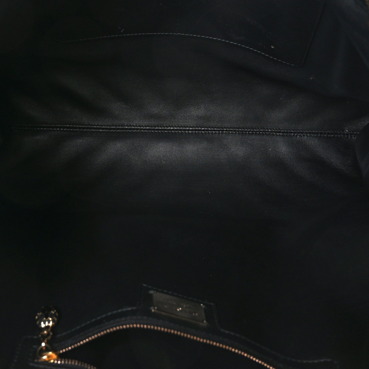 Bulgari Calfskin Matelasse Serpenti Cabochon Tote Bag Black 5 of 8