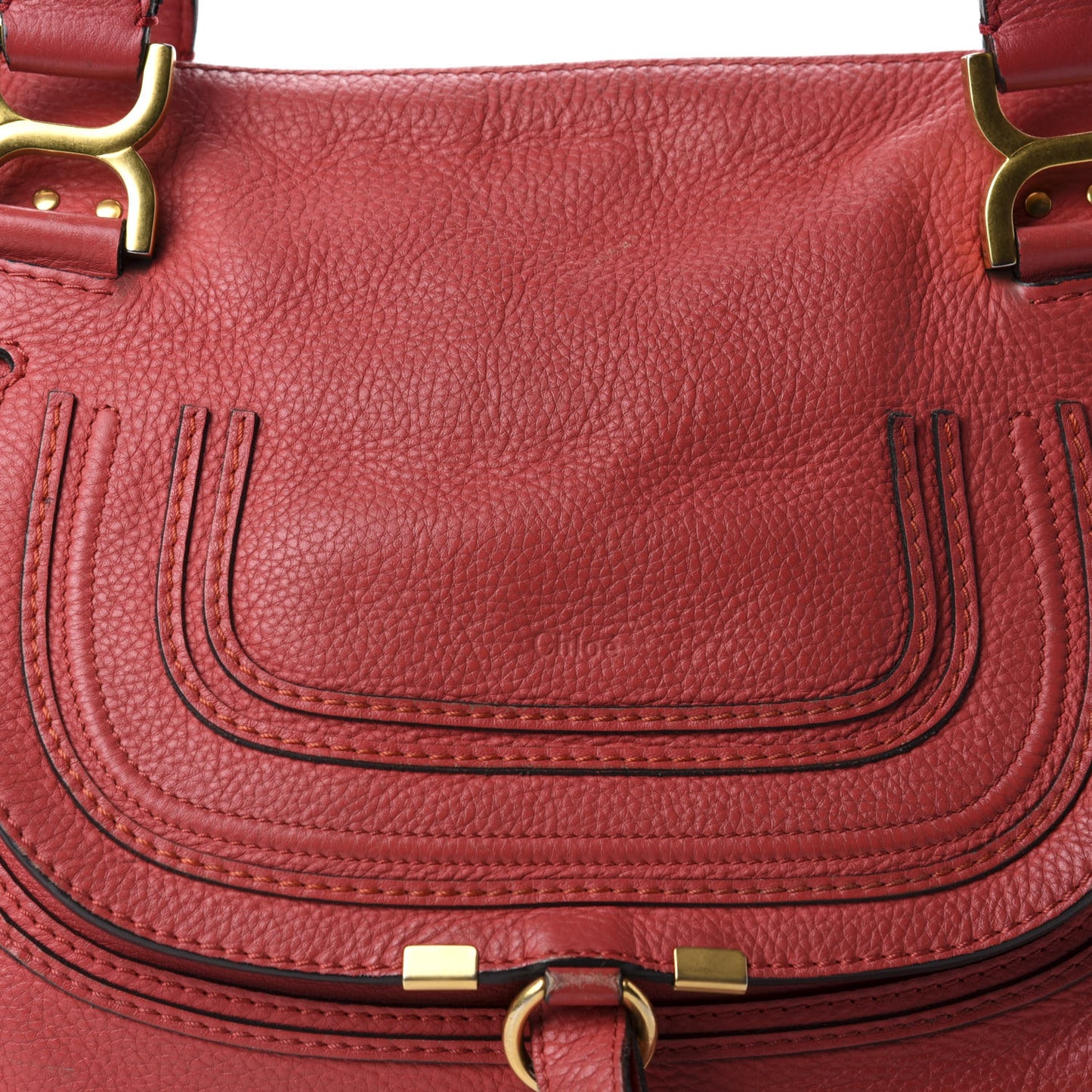 Calfskin Medium Marcie Satchel Red