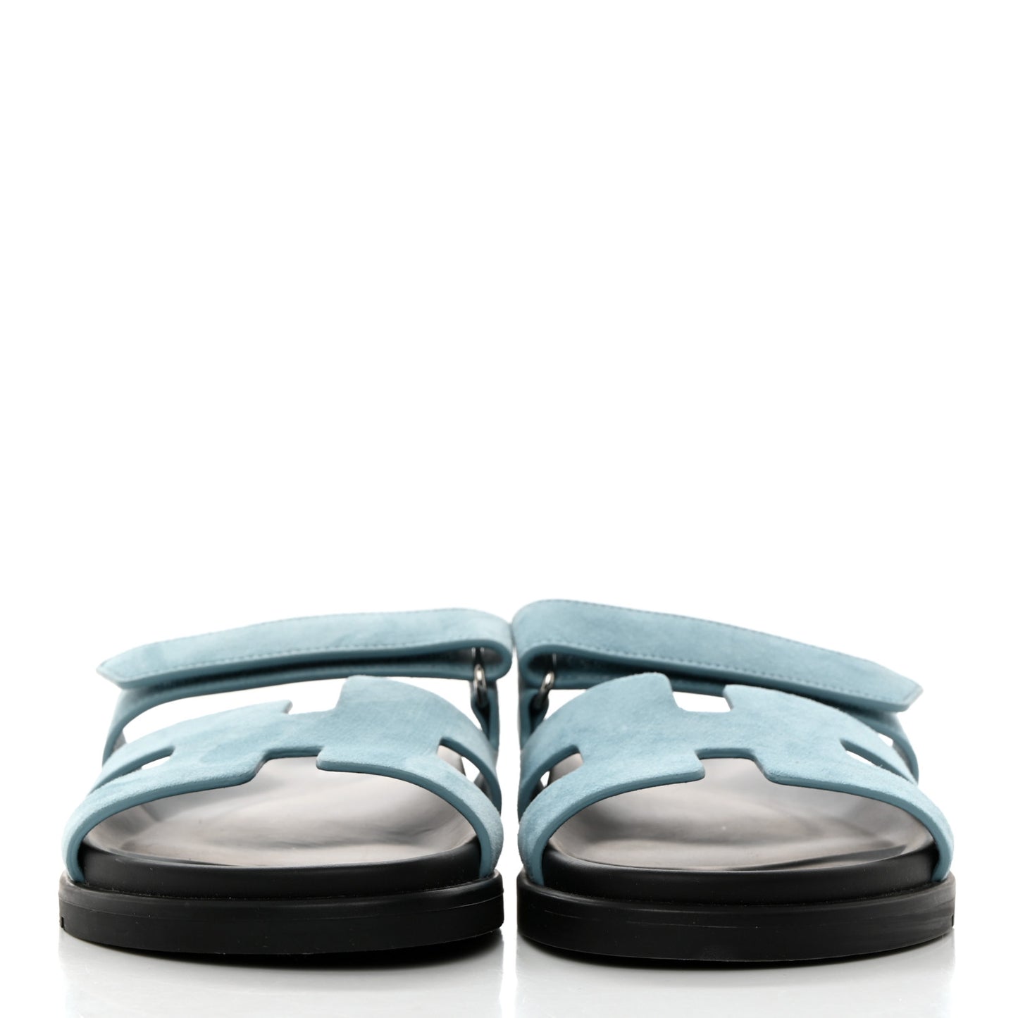 Suede Goatskin Womens Chypre Sandals 37 Bleu Mineral