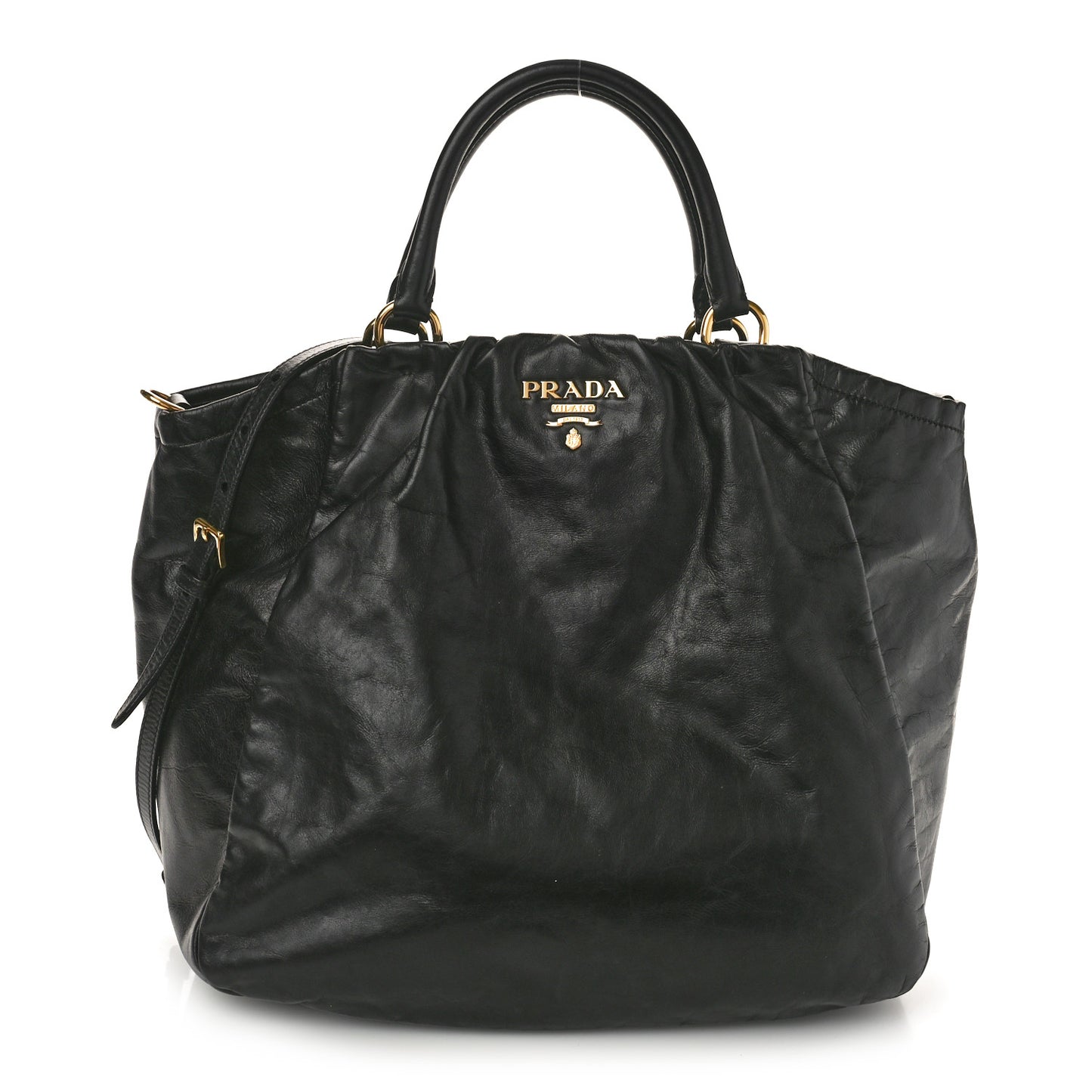 Soft Calf Shopping Tote Black