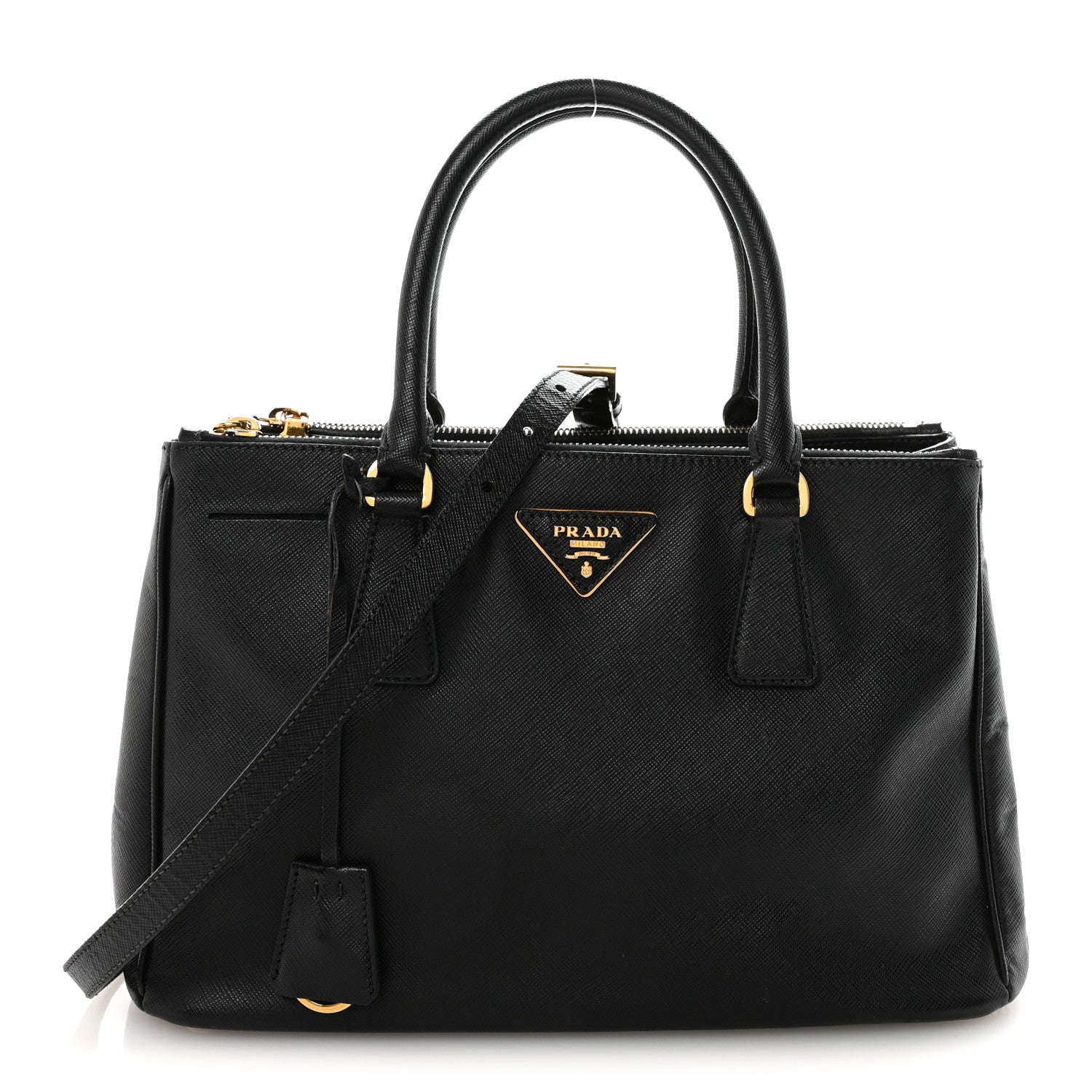 Prada Saffiano Lux Small Galleria Double Zip Tote Black 1876683
