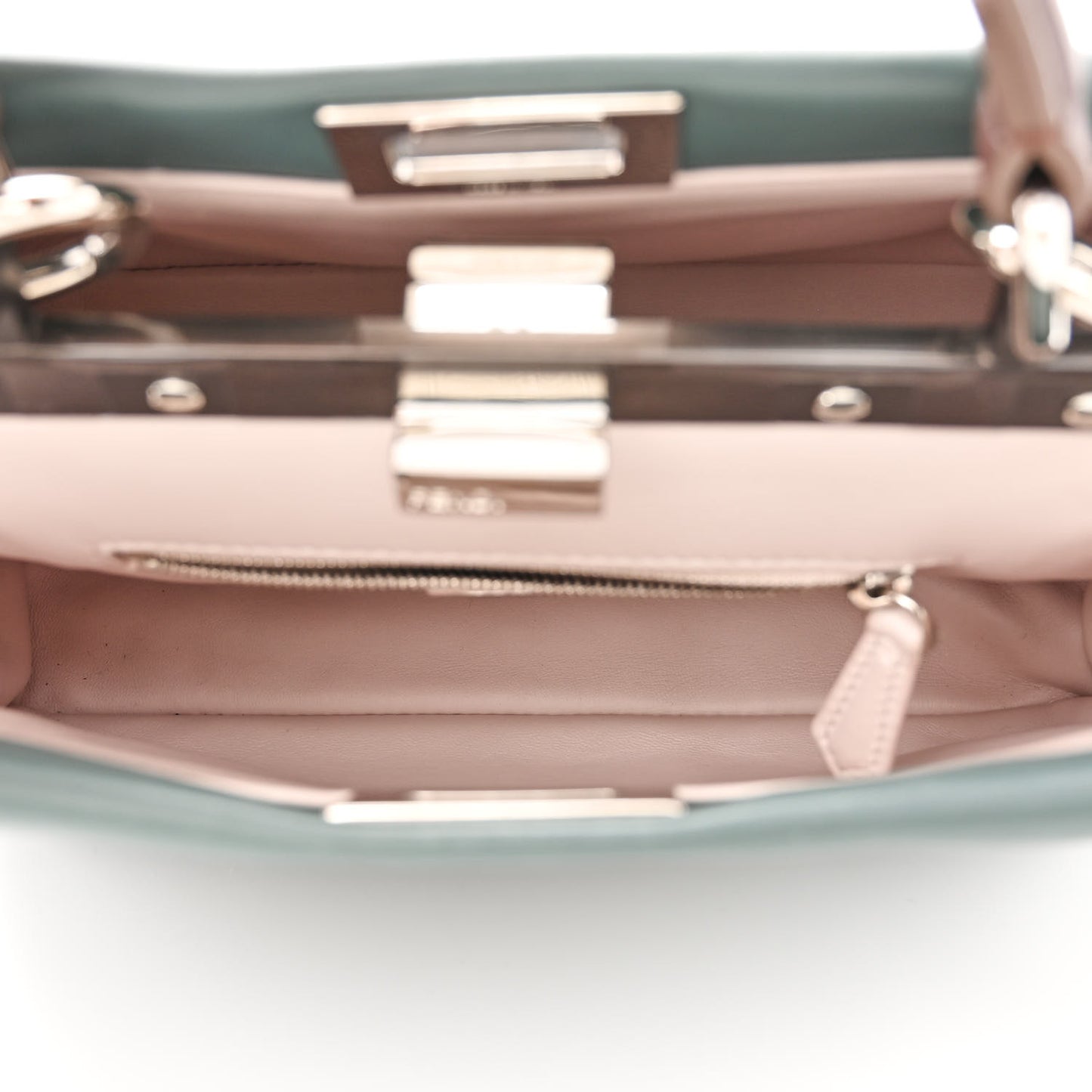 Nappa Colorblock Mini Peekaboo Iconic Satchel Malachite Moresco Rosa Doll