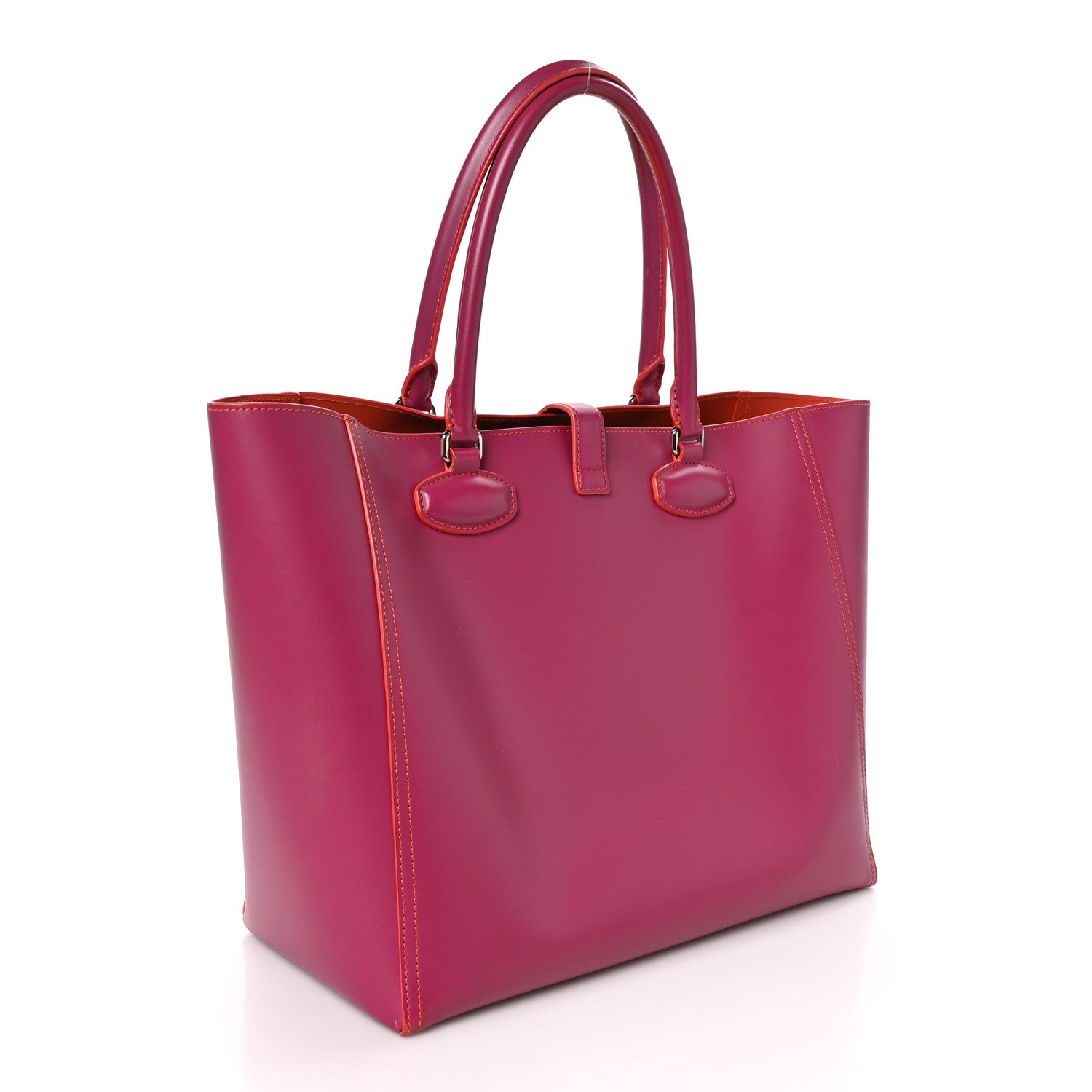 Loewe Smooth Calfskin Perforated Leo Bag Fuchsia 4 of 13