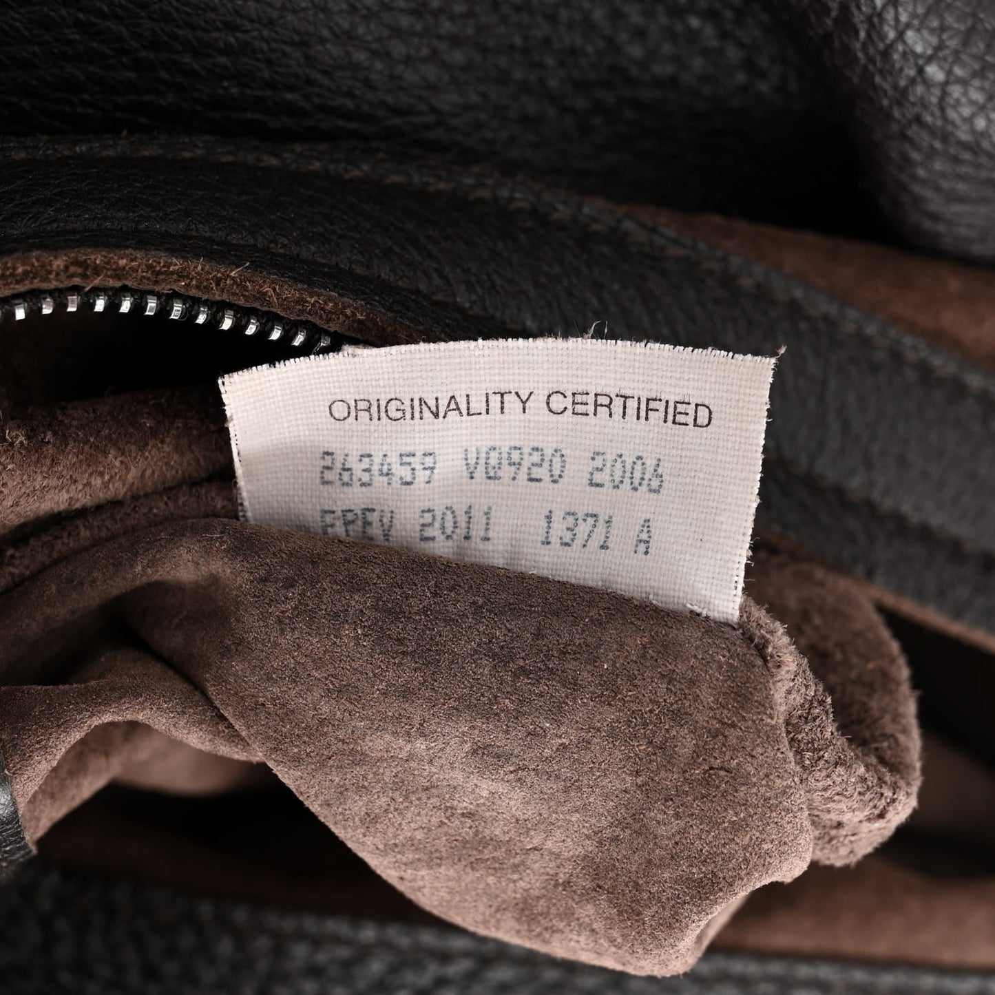 Cervo Deerskin Hobo Ebano