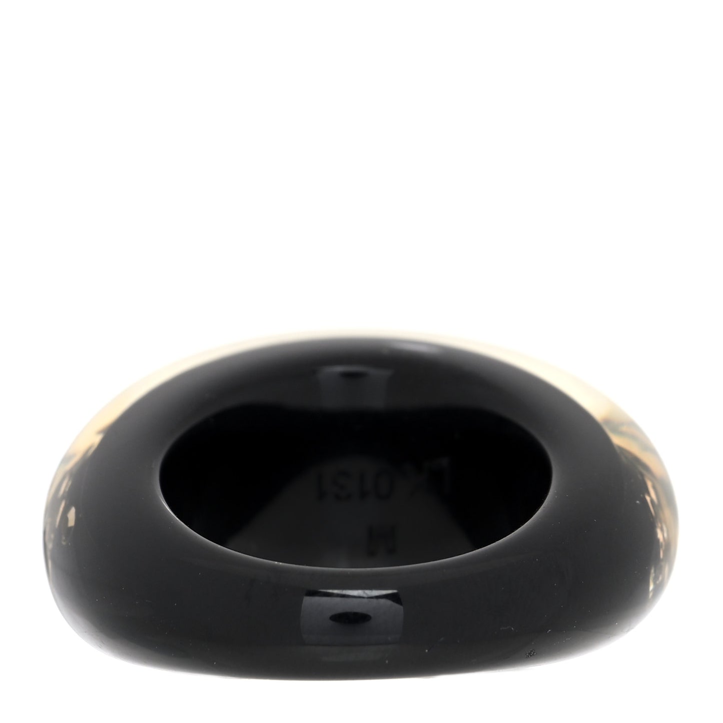 Resin Swarovski Crystal Inclusion Ring Black