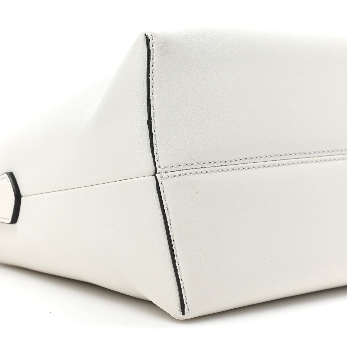 Vitello Dolce Bi-Color FF 1974 Embossed Medium By The Way Boston Bag White Ice Maya Black