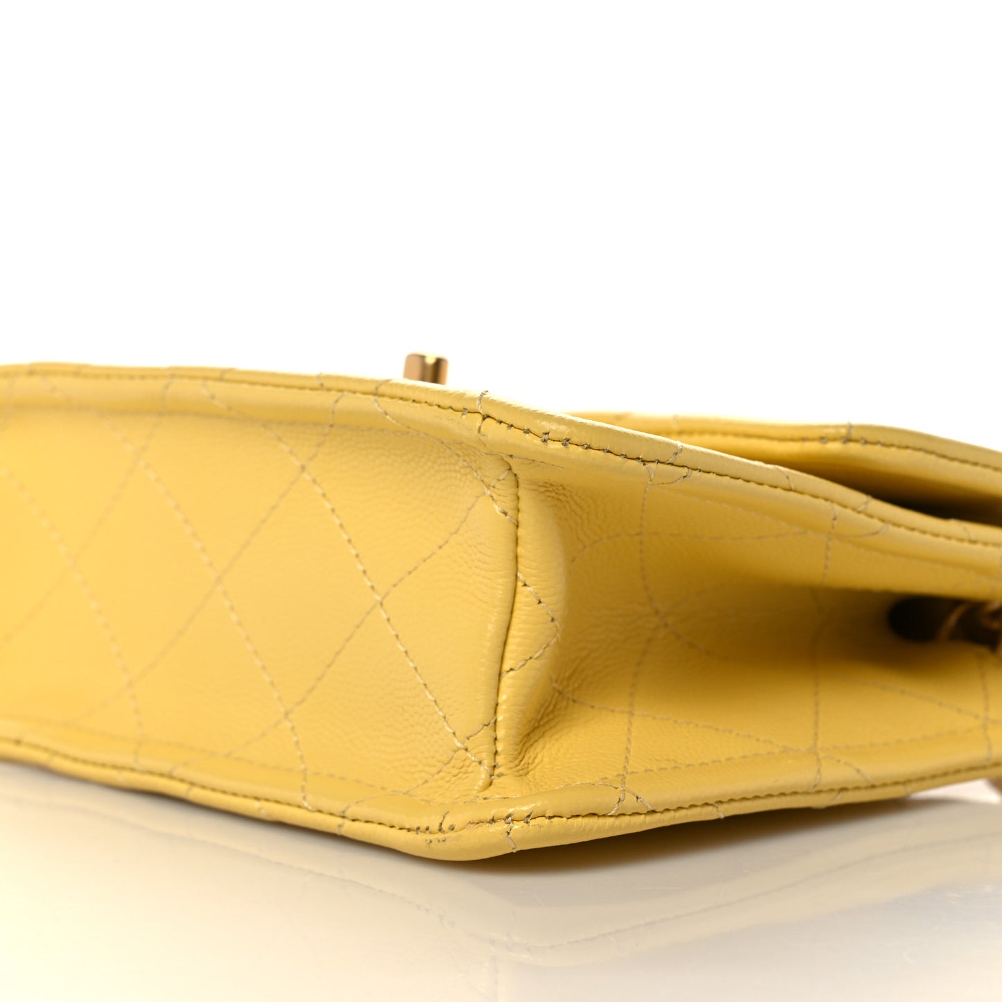 Caviar Quilted Mini Sweet Classic Flap Yellow