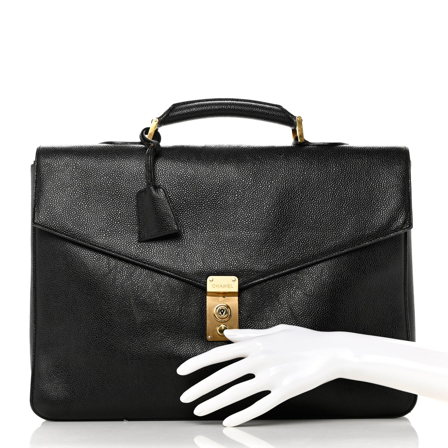 Caviar Briefcase Laptop Bag Black