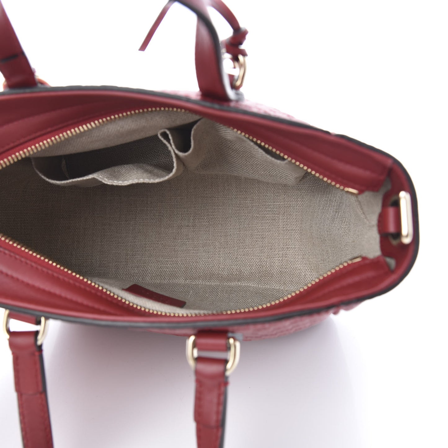 Microguccissima Small Bree Tote Red