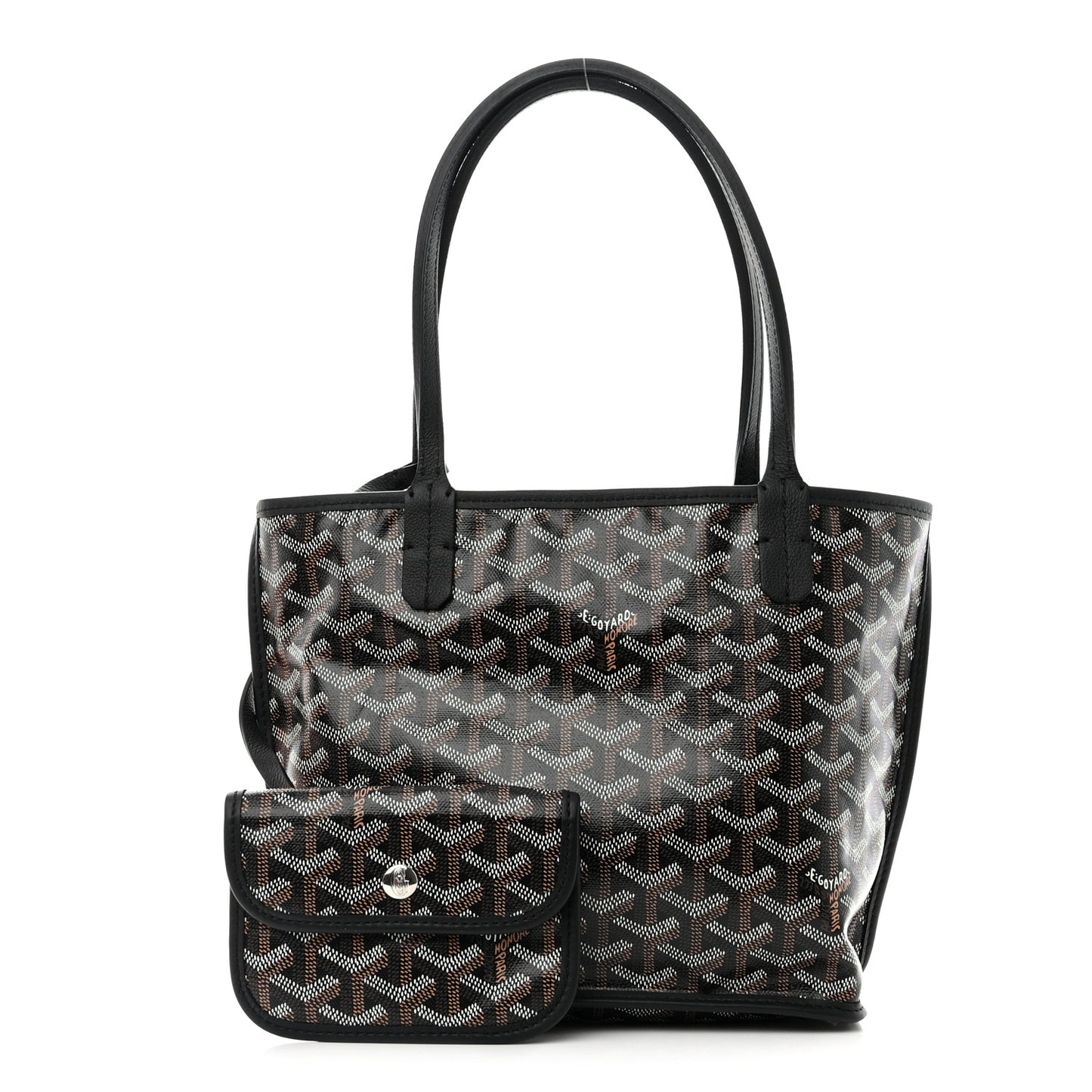 Goyardine Reversible Mini Anjou Black