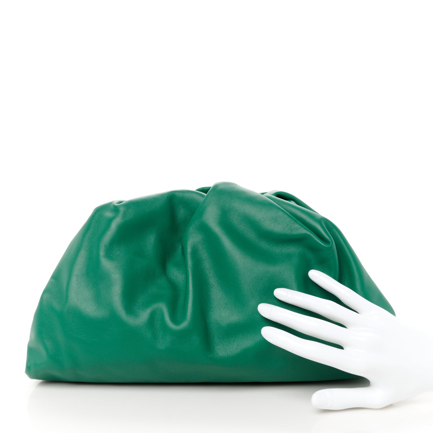 Smooth Butter Calf The Pouch Oversized Clutch Racing Green