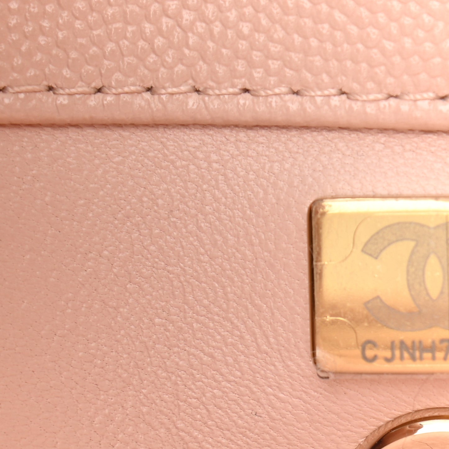 Caviar Quilted Mini Coco Handle Flap Light Pink