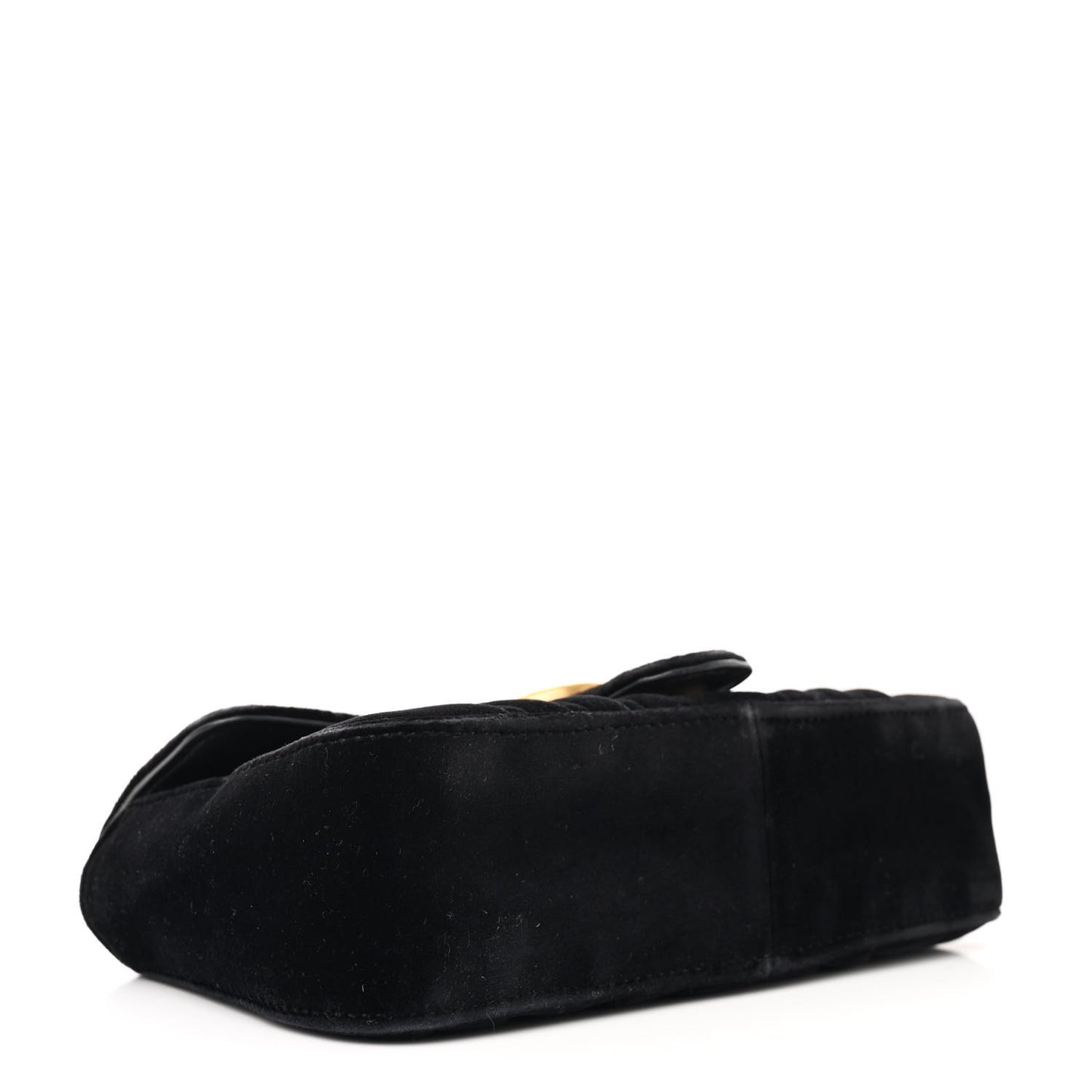 Velvet Matelasse Mini GG Marmont Shoulder Bag Black