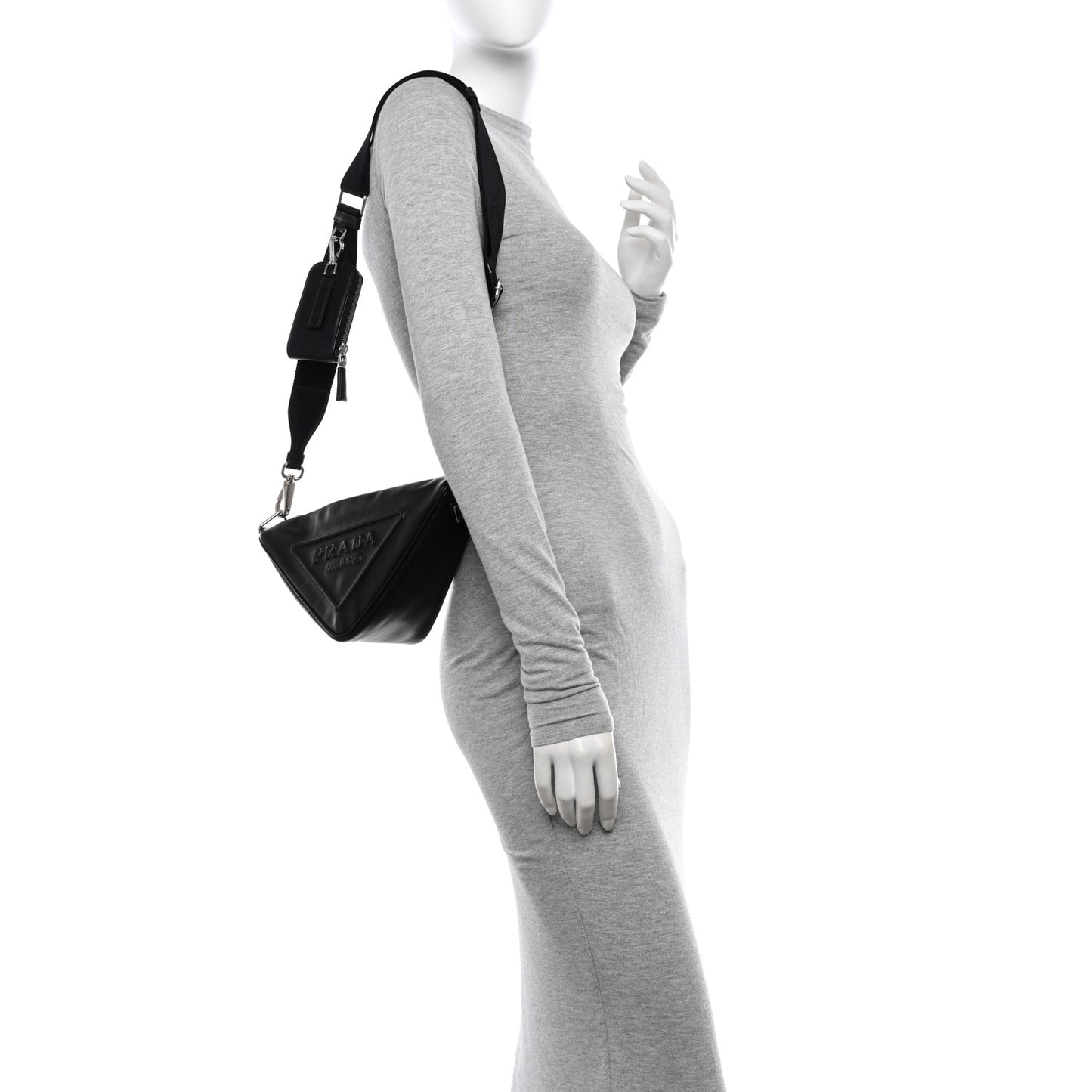 Grace Lux Triangle Shoulder Bag Black