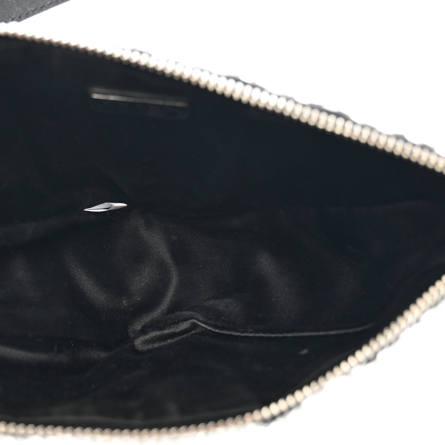 Satin Crystal Triangle Pouch Cristal