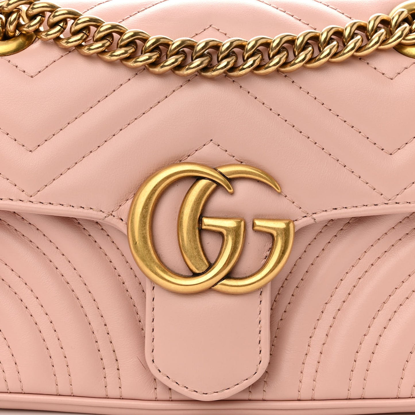 Calfskin Matelasse Mini GG Marmont Shoulder Bag Perfect Pink