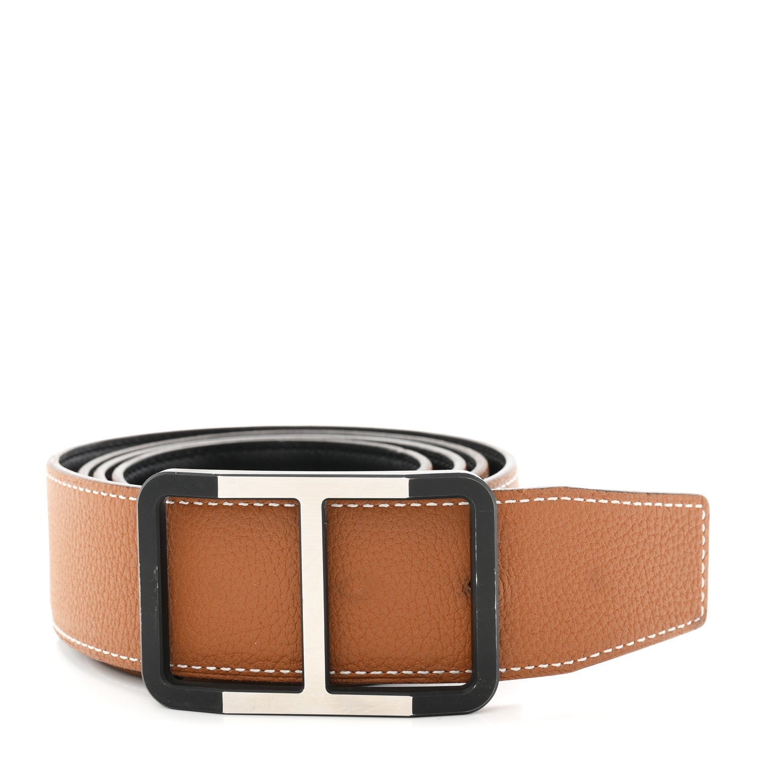 Hermes Box Togo Domino Belt 105 42 Black Gold 1893632 – FASHIONPHILE