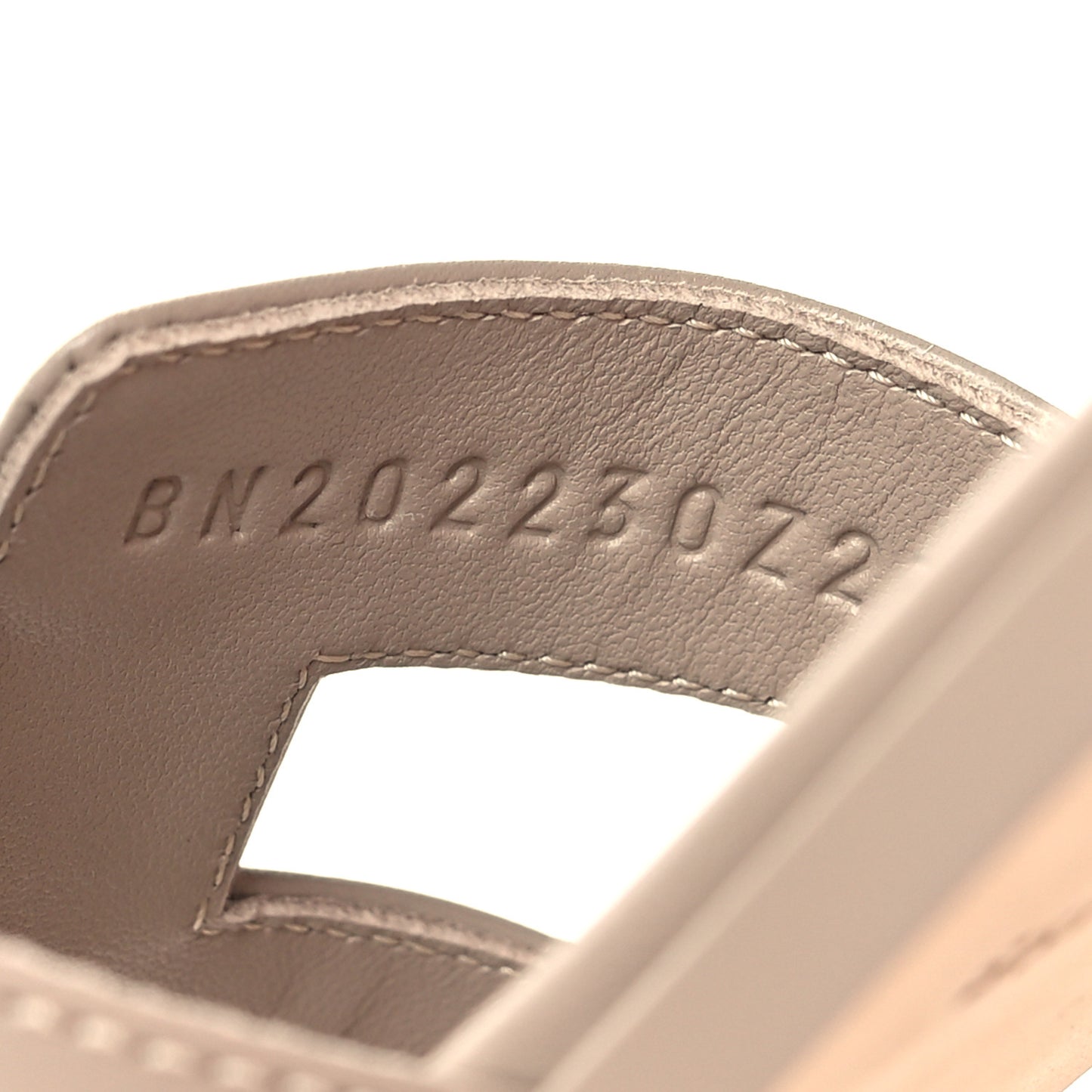 Box Calfskin Oran Sandals 36 Beige Mastic