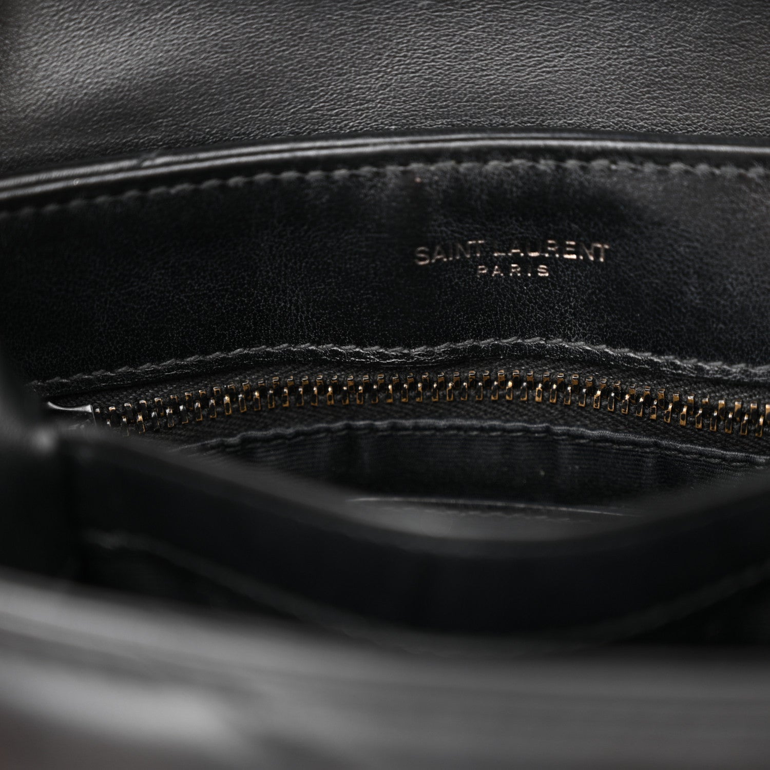 Saint Laurent Calfskin Y Quilted Monogram Monochrome Toy Loulou Crossbody Bag Black 12 of 12