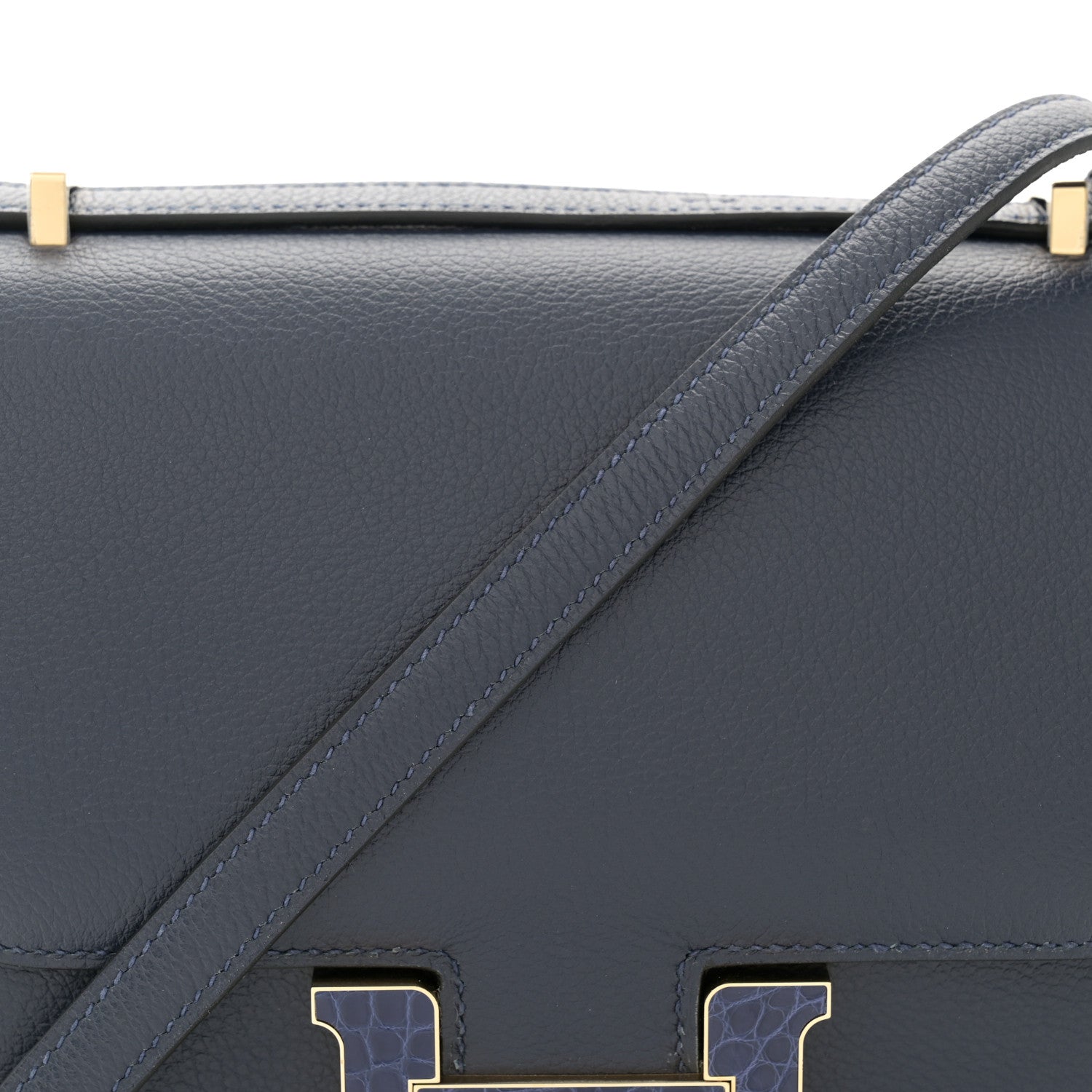 Hermes Evercolor Shiny Alligator Constance 18 Bleu Nuit 9 of 11