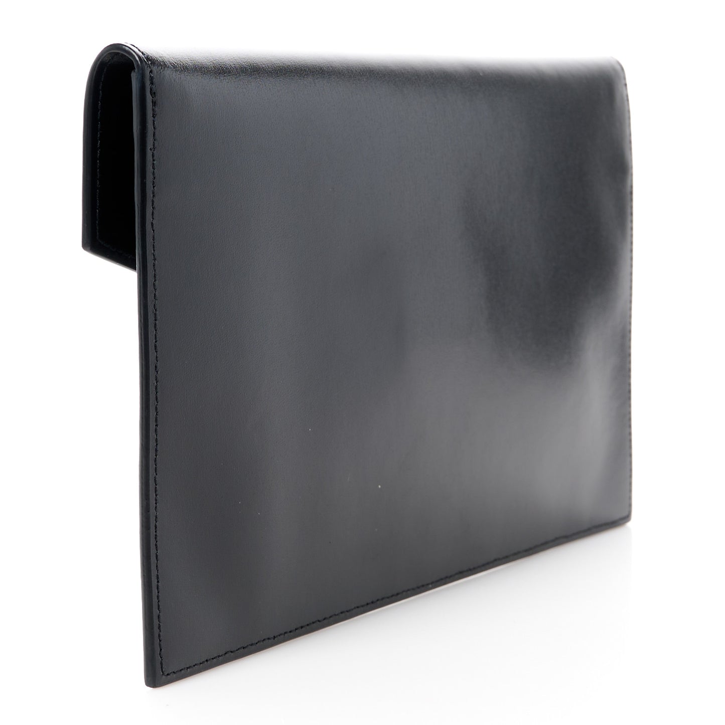 Smooth Shiny Calfskin Monogram Uptown Pouch Black