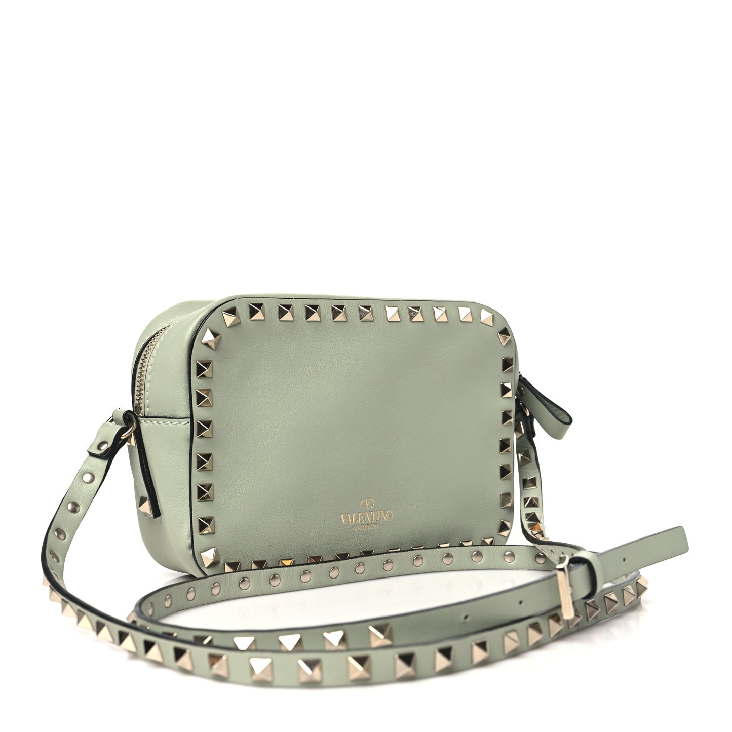 Calfskin Rockstud Camera Crossbody Bag