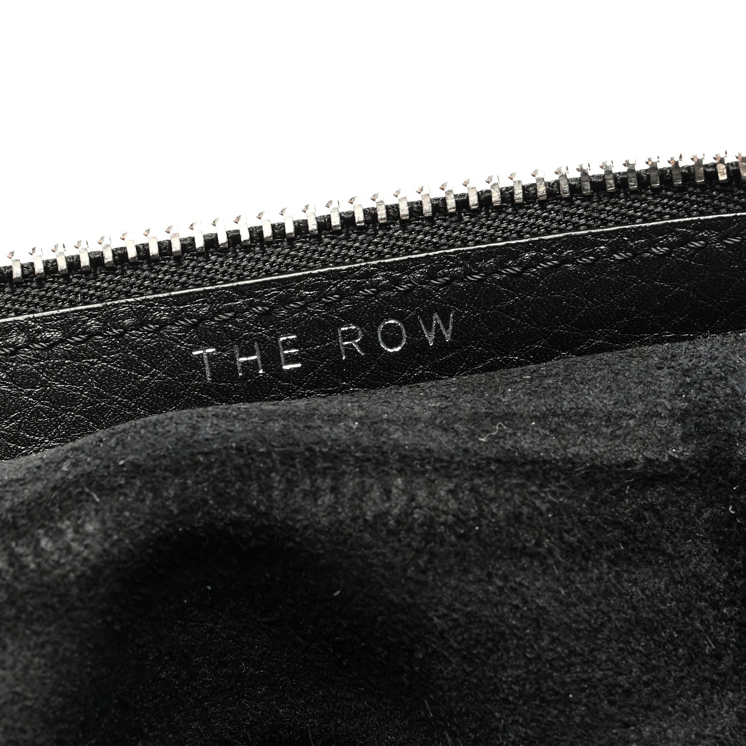 The Row Grained Calfskin Large Slouchy Banana Bag Black 6 of 9