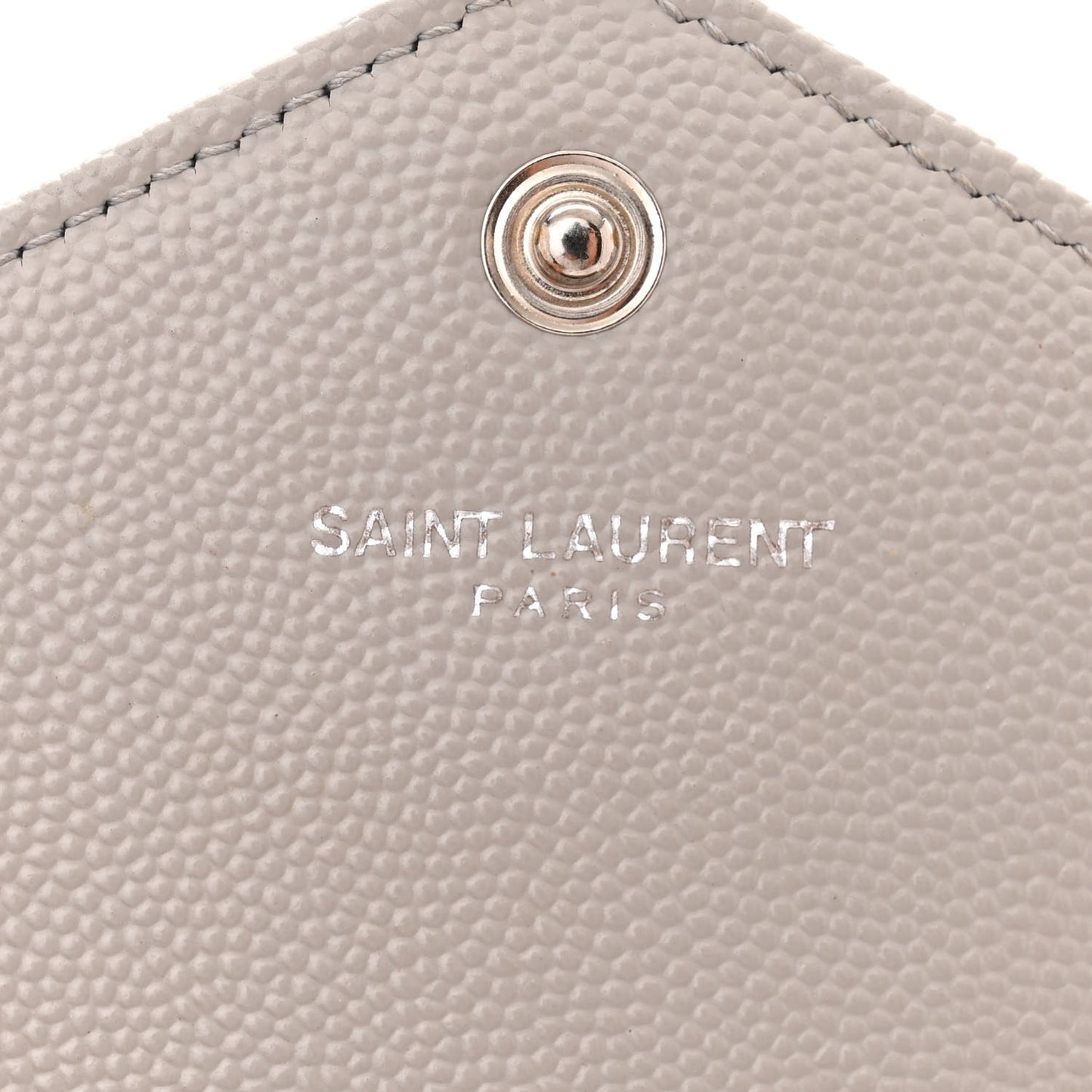 Grain De Poudre Matelasse Chevron Monogram Envelope Chain Wallet Fog