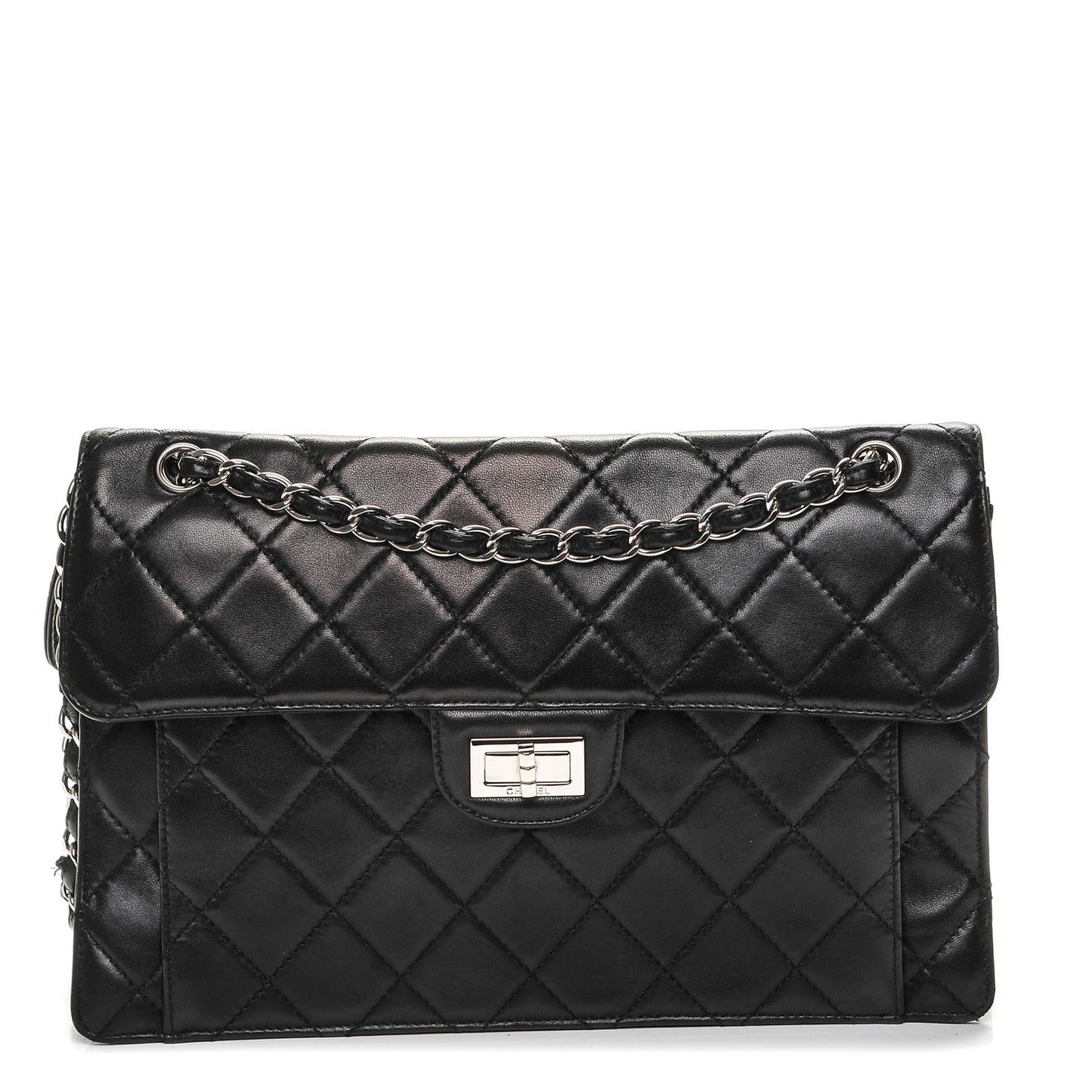 Aged Calfskin Paris Bombay Reissue Accordion Flap Black